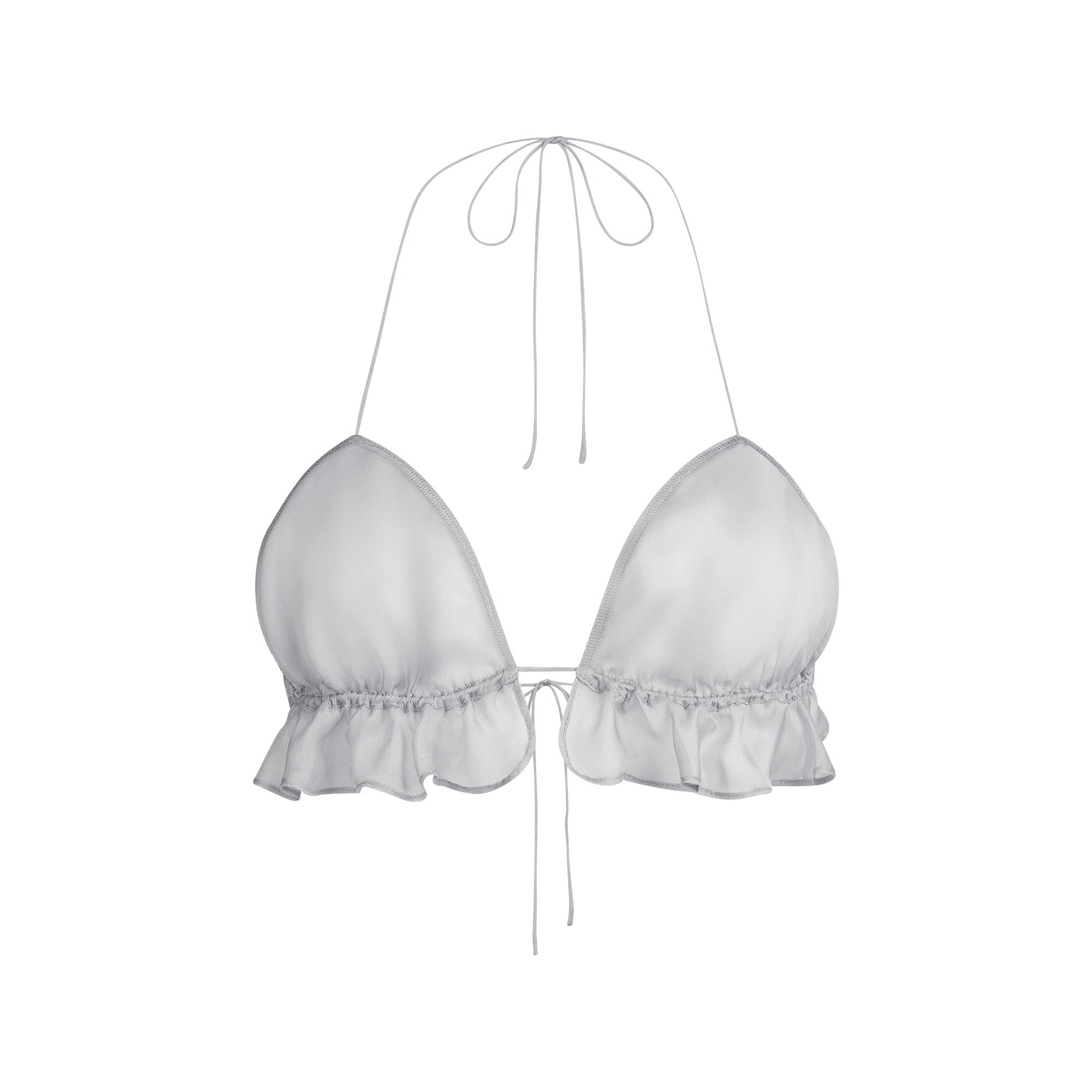 SKIMS ROMANCE HALTER BRALETTE | MIRROR FLAT ON A WHITE BACKGROUND | FLT