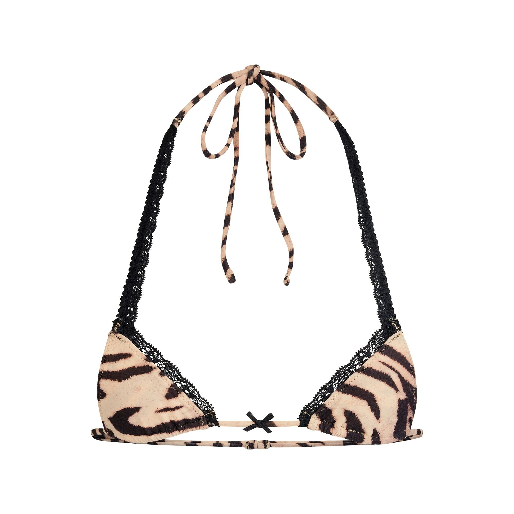 FITS EVERYBODY LACE MICRO BRALETTE | SAND TIGER PRINT FLAT ON A WHITE BACKGROUND | FLT