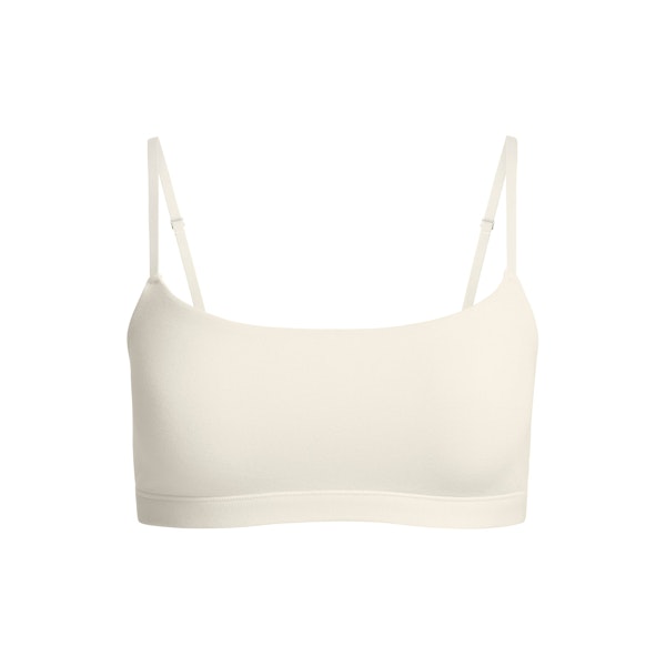 COTTON JERSEY SCOOP BRALETTE | BONE FLAT ON A WHITE BACKGROUND | FLT