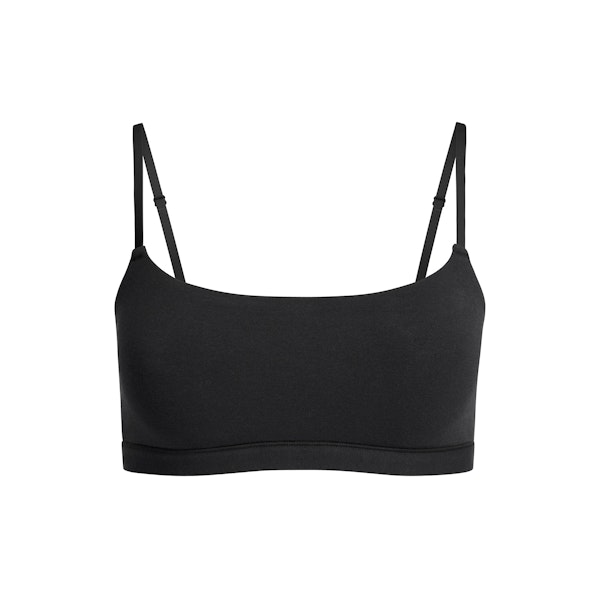 COTTON JERSEY SCOOP BRALETTE | SOOT FLAT ON A WHITE BACKGROUND | FLT