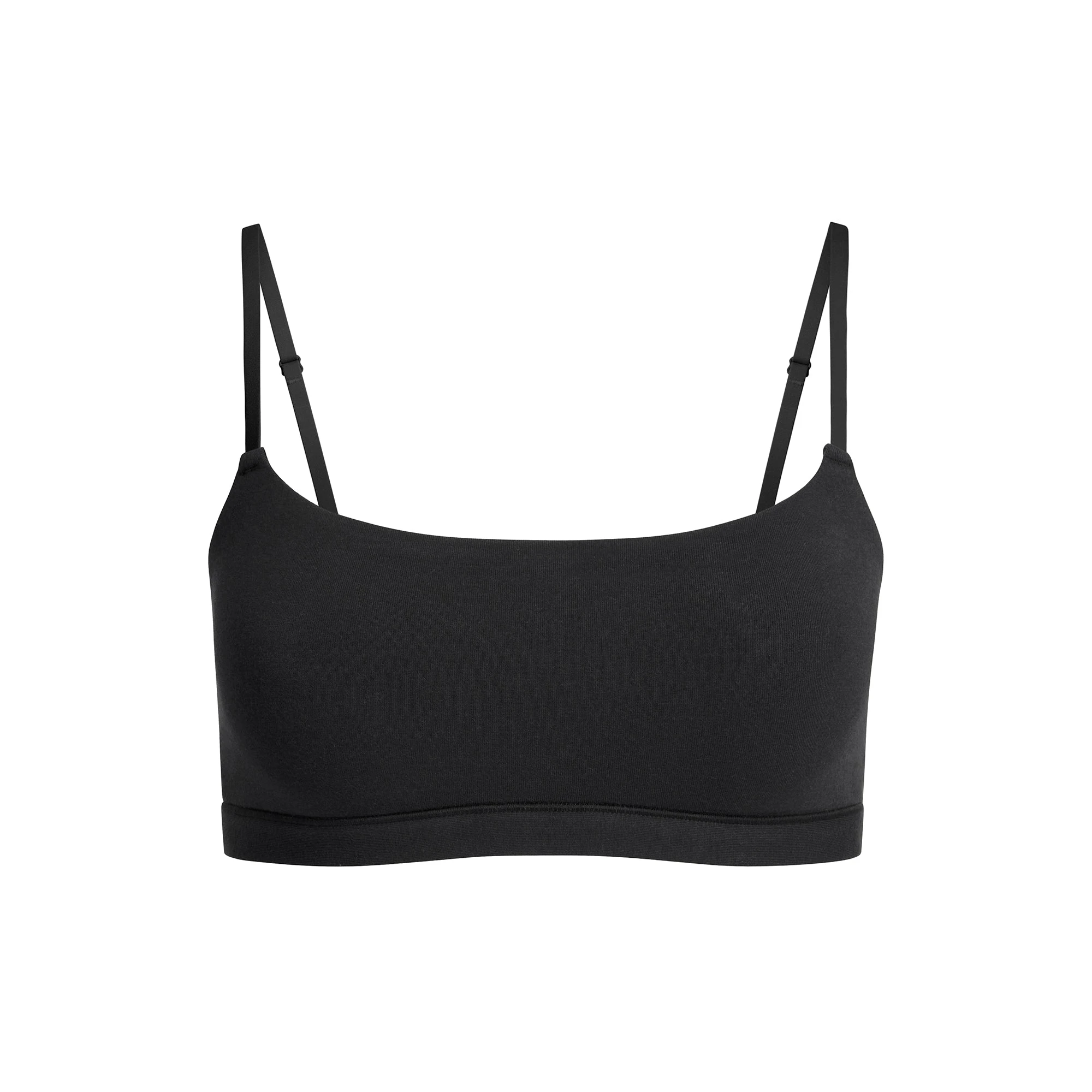 COTTON JERSEY SCOOP BRALETTE | SOOT FLAT ON A WHITE BACKGROUND | FLT