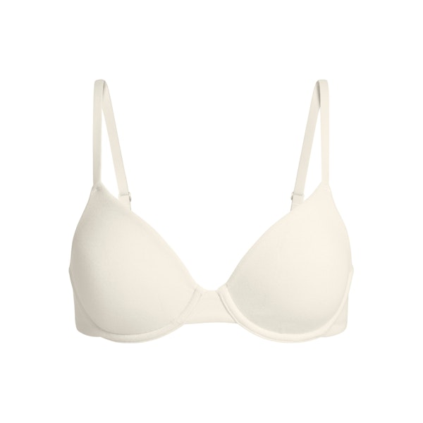 COTTON JERSEY T-SHIRT BRA | BONE FLAT ON A WHITE BACKGROUND | FLT