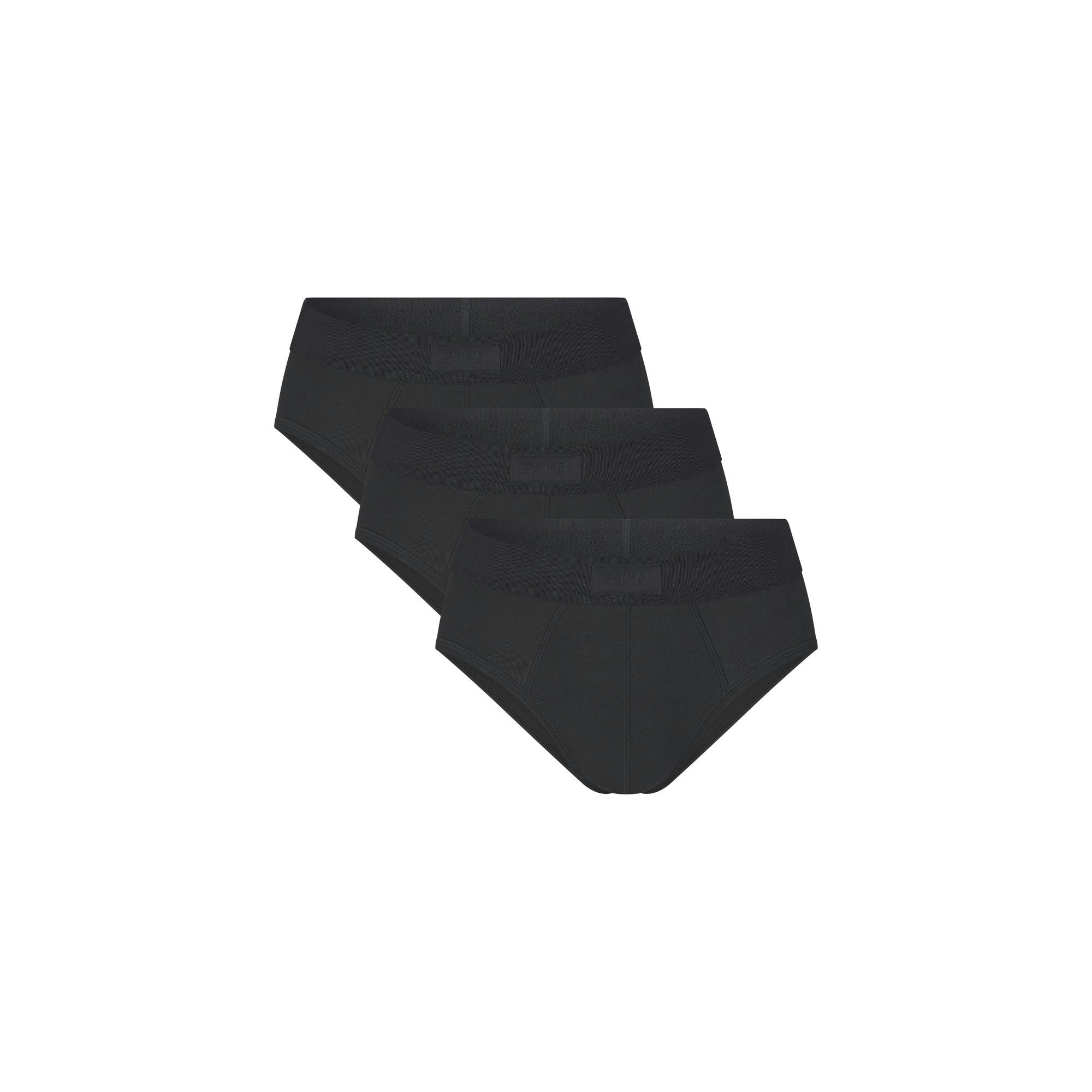 SKIMS COTTON MENS BRIEF 3-PACK | ONYX | FOCUS: 0.0, 1.0, 0.9