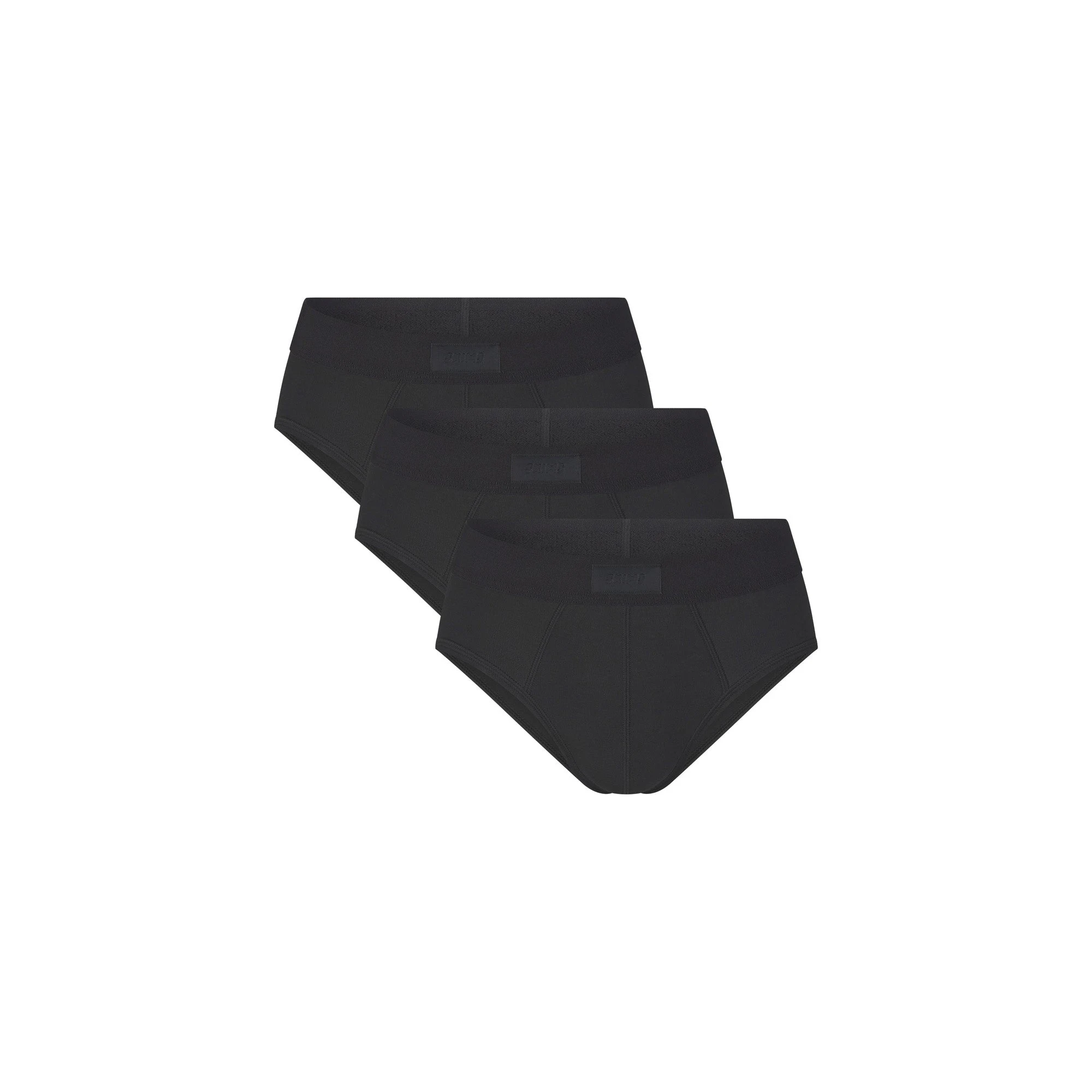 SKIMS COTTON MENS BRIEF 3-PACK | ONYX | FOCUS: 0.0, 1.0, 0.9