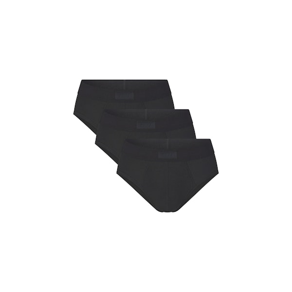 SKIMS COTTON MENS BRIEF 3-PACK | ONYX | FOCUS: 0.0, 1.0, 0.9