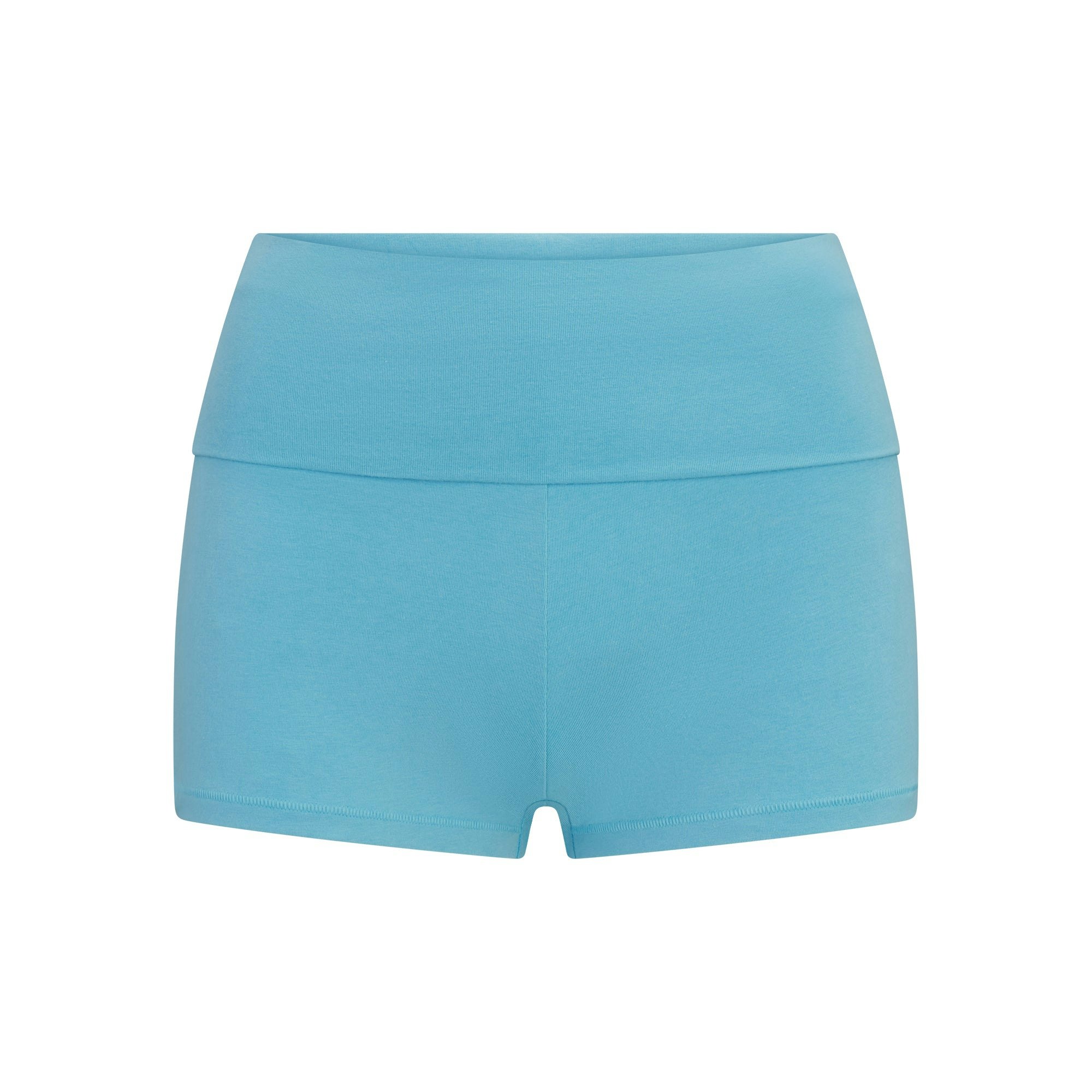 COTTON JERSEY FOLDOVER SHORT | WATER LAYS FLAT ON A WHITE BACKGROUND | FLT