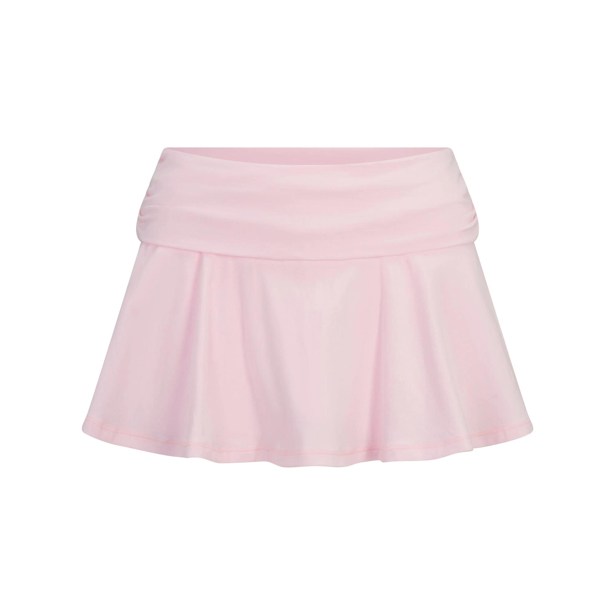 COTTON JERSEY FOLDOVER MINI SKORT | CHERRY BLOSSOM LAYS FLAT ON A WHITE BACKGROUND | FLT