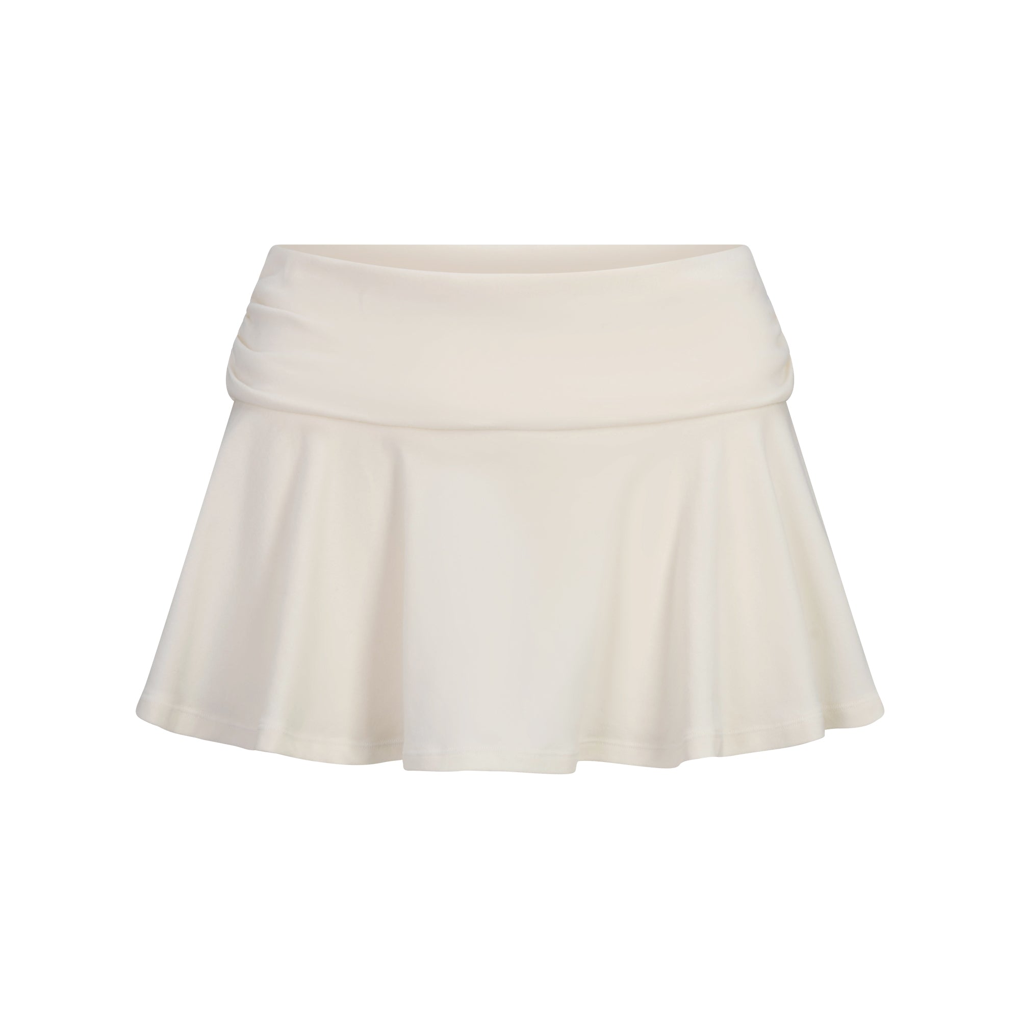 COTTON JERSEY FOLDOVER MINI SKORT | MARBLE LAYS FLAT ON A WHITE BACKGROUND | FLT