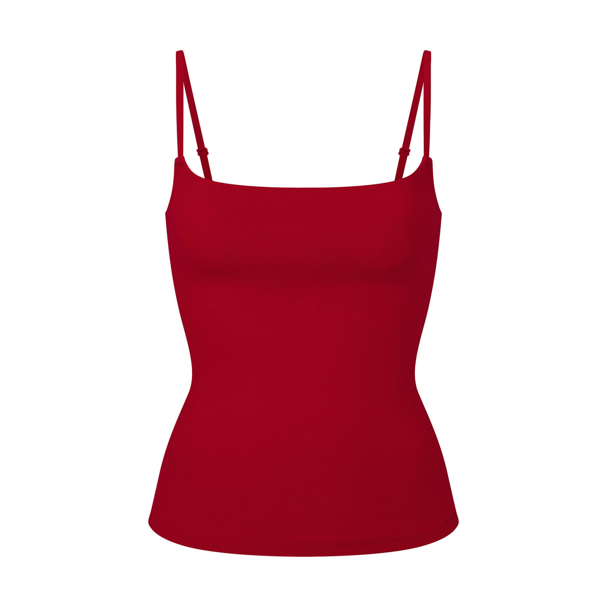 COTTON JERSEY CAMI | BRICK FLAT ON A WHITE BACKGROUND | FLT