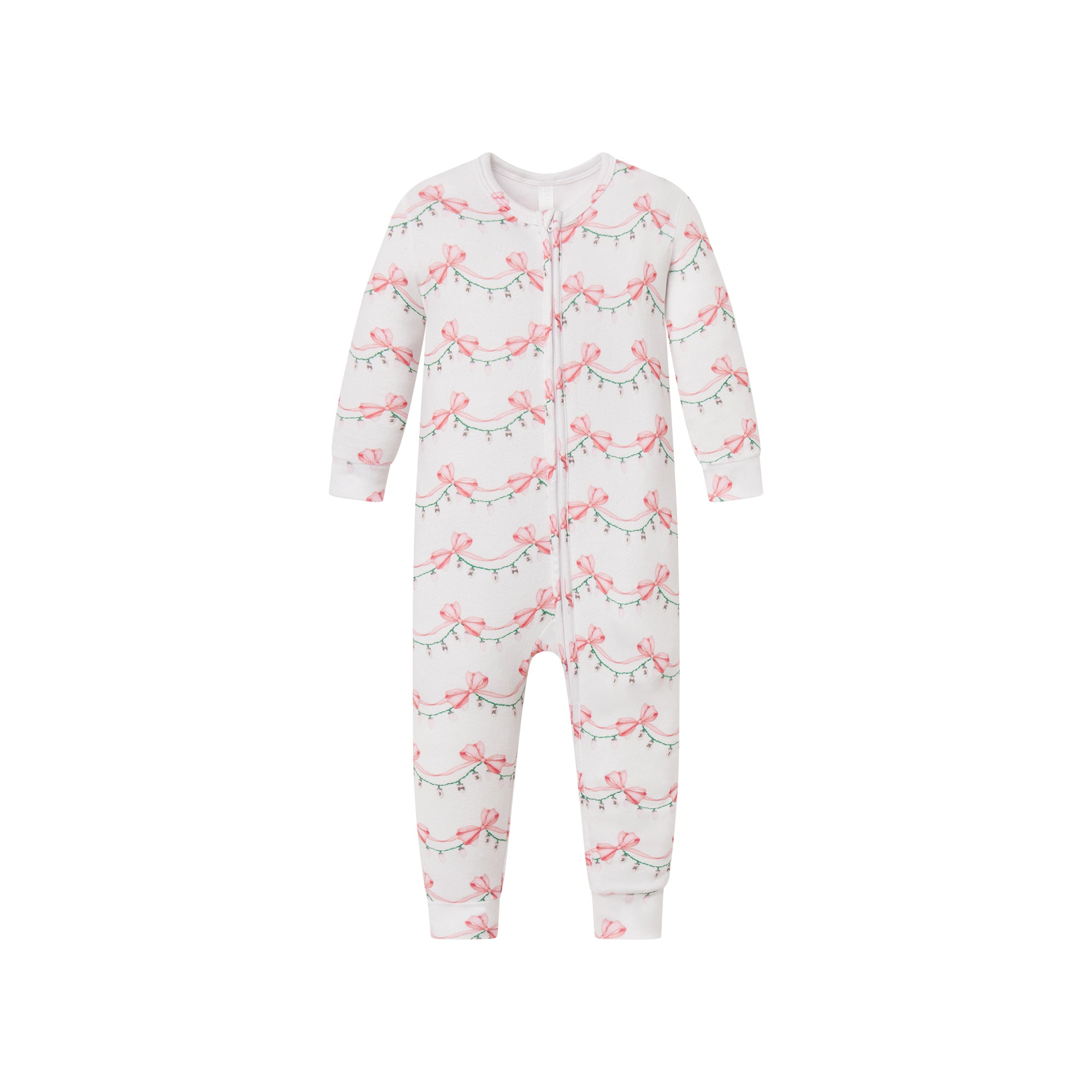 LOGO PLUSH POINTELLE TANK AND LOOSE PANT SET | SNOW RIBBON LIGHTS & FLAT ON A WHITE BACKGROUND | FLT