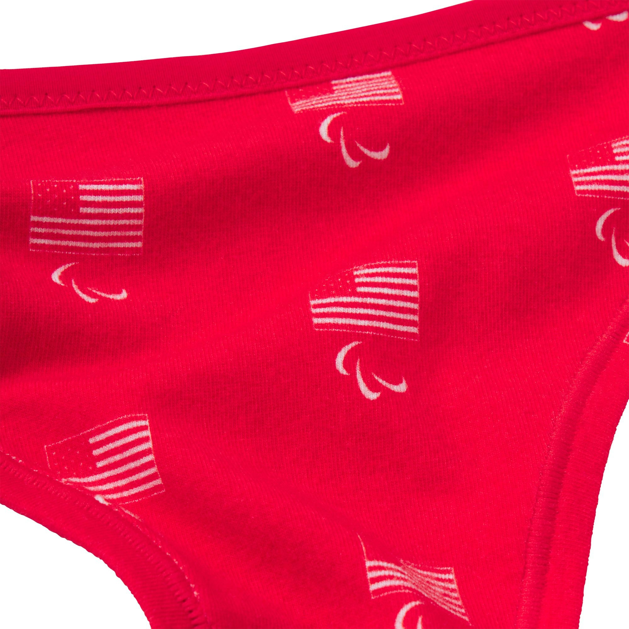 SKIMS FOR TEAM USA COTTON JERSEY PARALYMPIC THONG 3-PACK | SKIMS FOR TEAM USA OLYMPIC MULTION A MODEL FRONT VIEW @ | FOCUS: 0.0, 1.0, 0.9