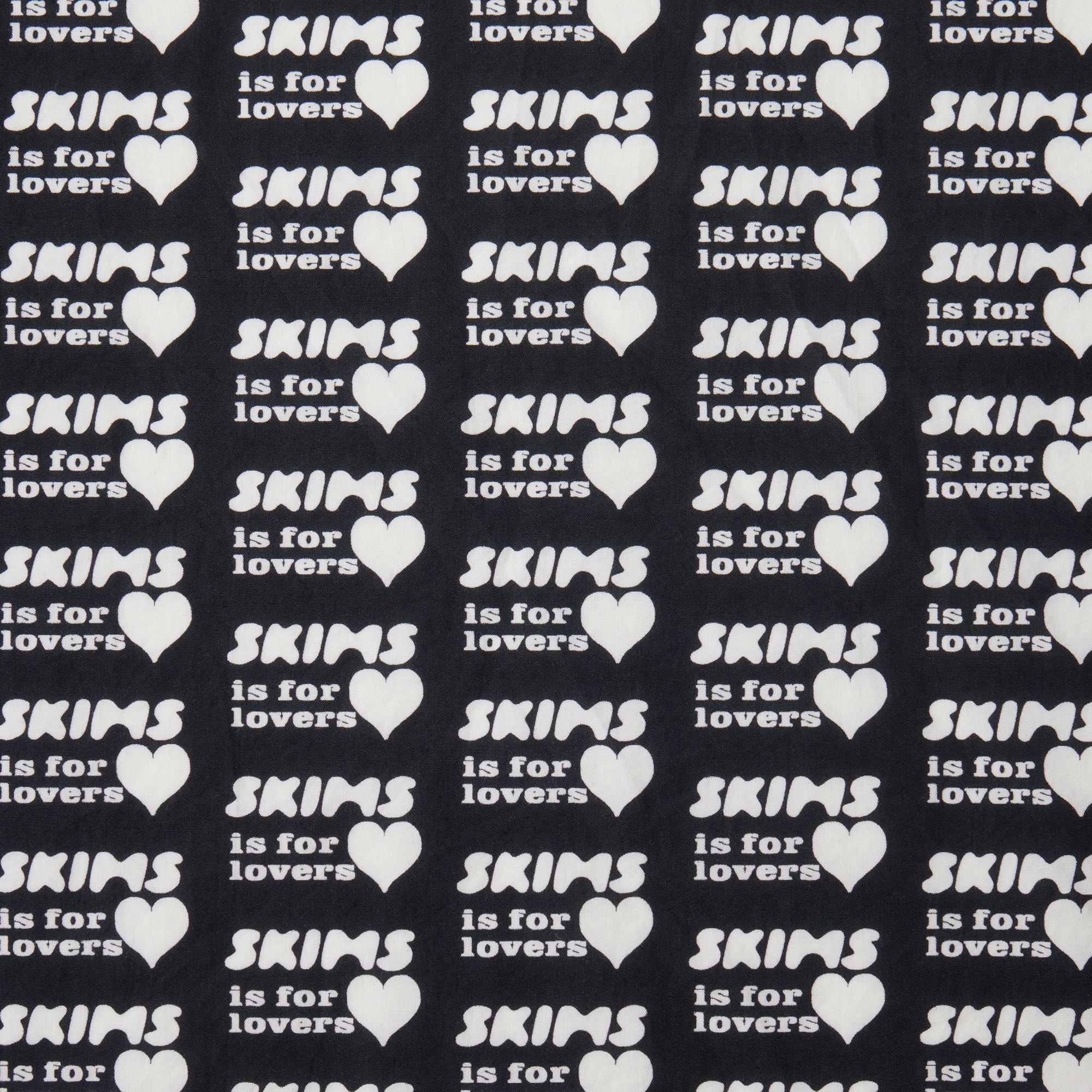 COTTON POPLIN MENS LOGO BAND BOXER | OBSIDIAN SKIMS LOVERS PRINT ADDITIONAL FABRIC DETAILS