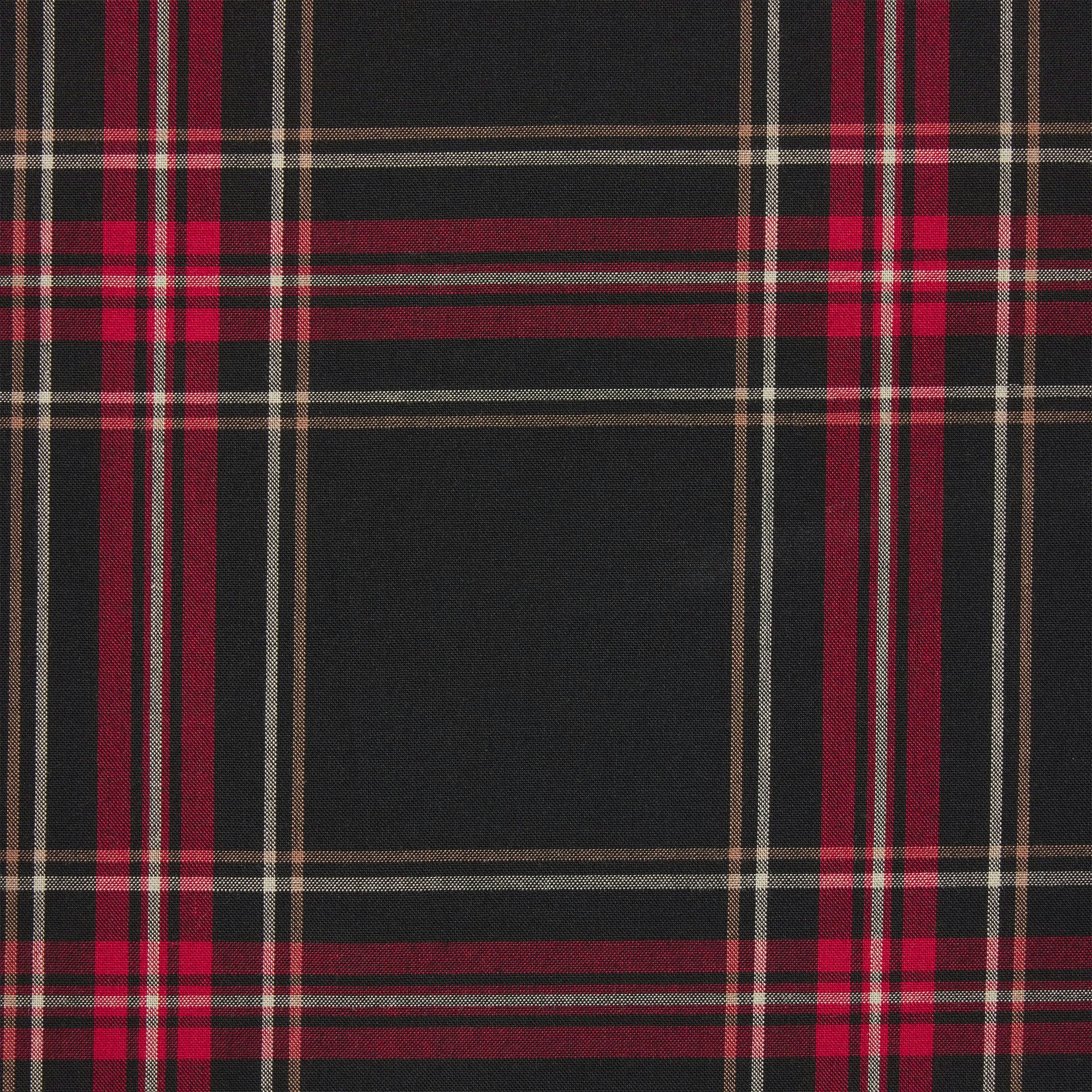 COTTON POPLIN MENS LOGO BAND BOXER | ASH RED PLAID ADDITIONAL FABRIC DETAILS