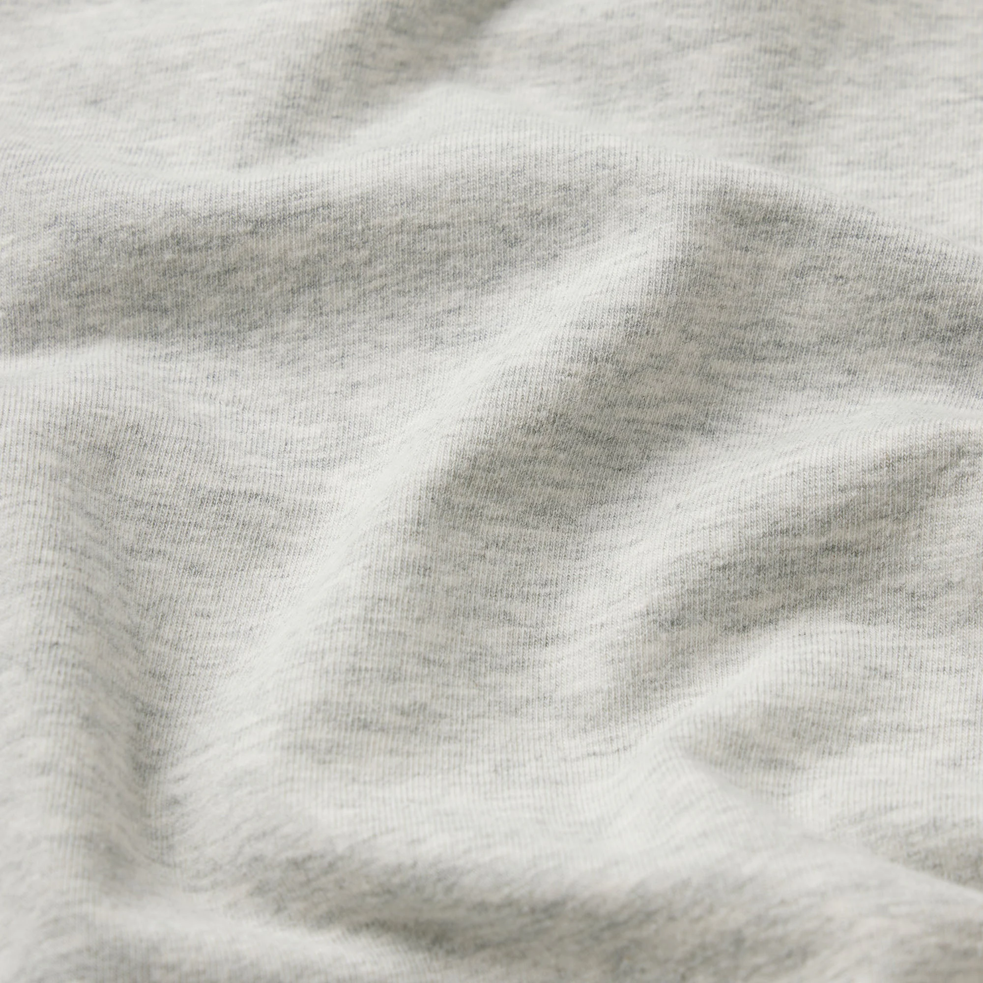 COTTON JERSEY LOOSE SHORT | LIGHT HEATHER GREY ADDITIONAL FABRIC DETAILS