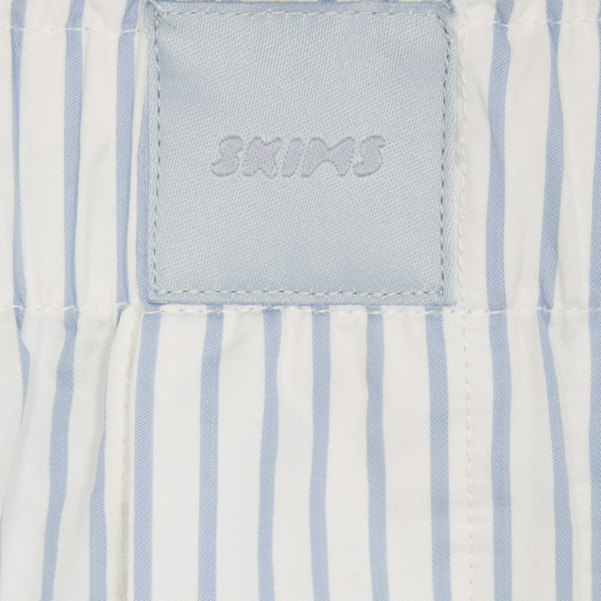 COTTON POPLIN BOXER | ZEN BLUE STRIPE ADDITIONAL FABRIC DETAILS 
