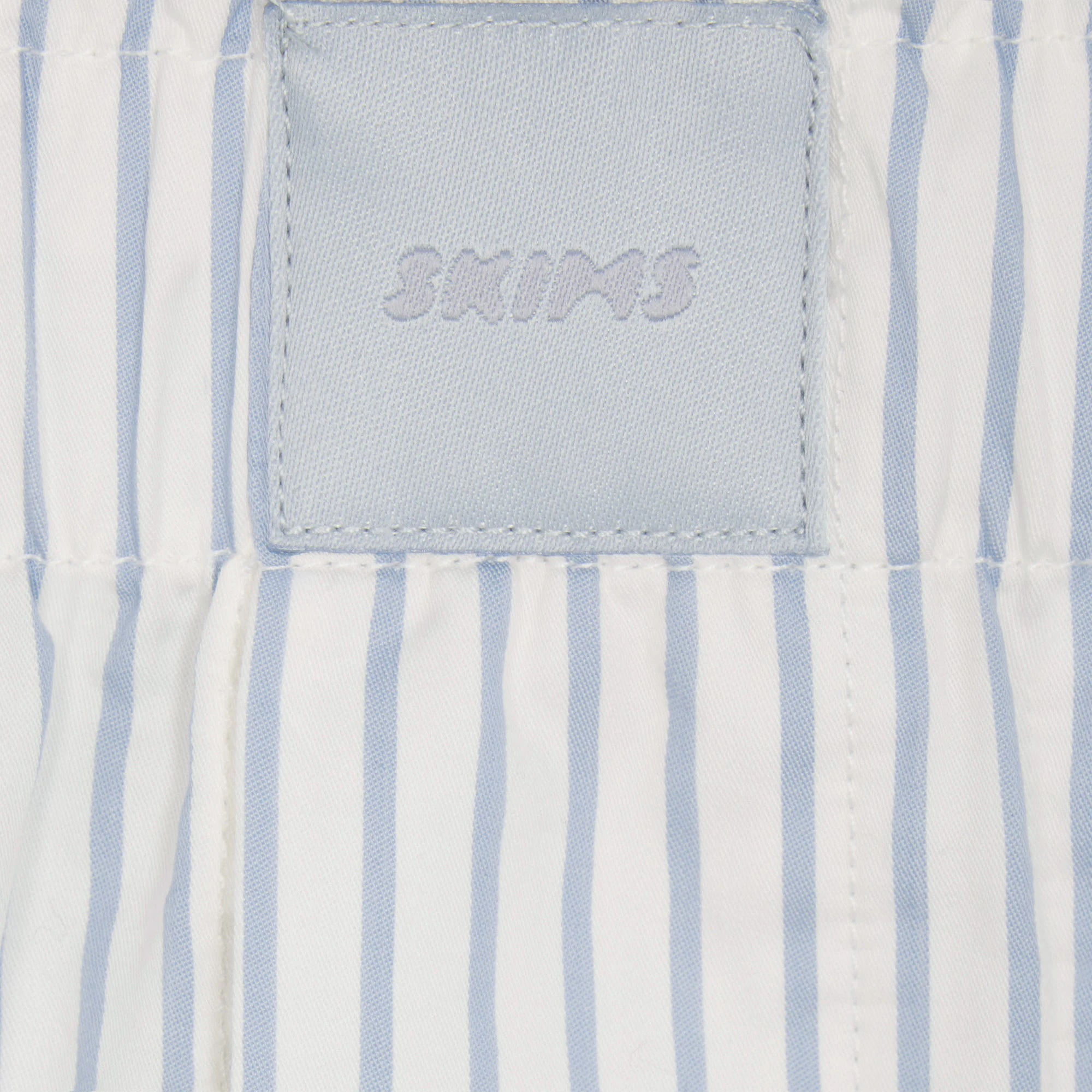 COTTON POPLIN BOXER | ZEN BLUE STRIPE ADDITIONAL FABRIC DETAILS 