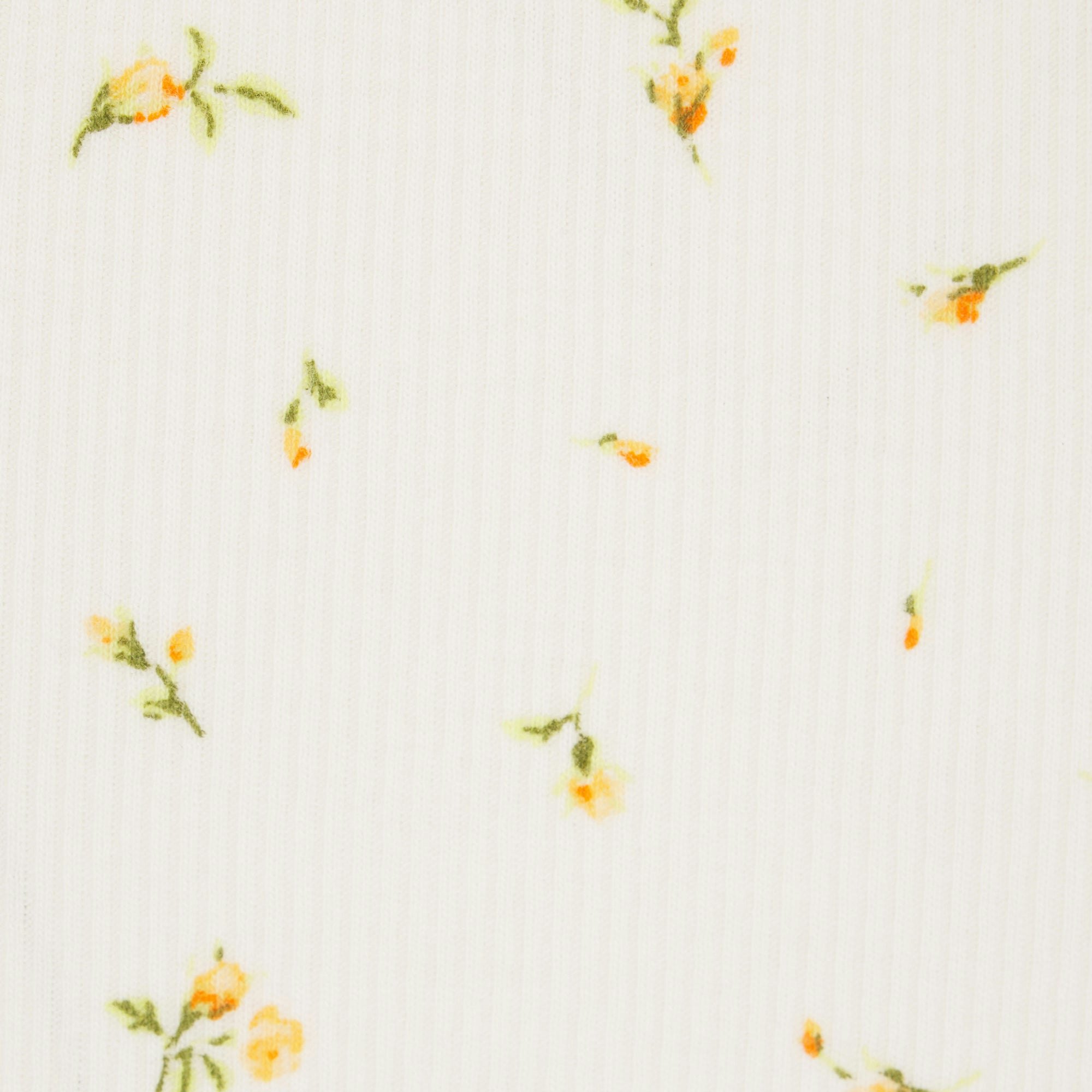 COTTON RIB STANDARD TANK | MARIGOLD ROSEBUD PRINT ADDITIONAL FABRIC DETAILS | about this fabric