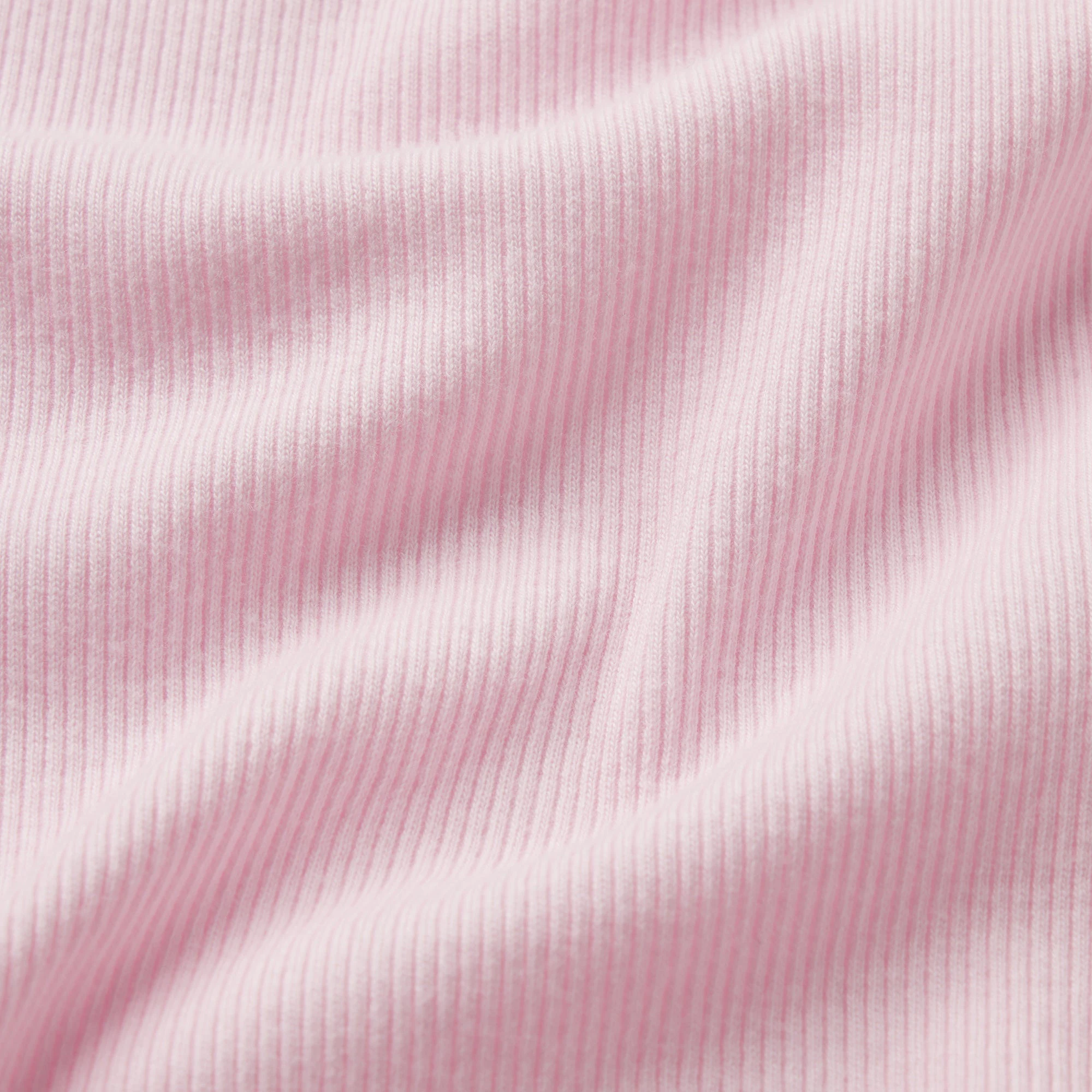 COTTON RIB ZIP UP TOP | CHERRY BLOSSOM & LAYS FLAT ON A WHITE BACKGROUND | FLT