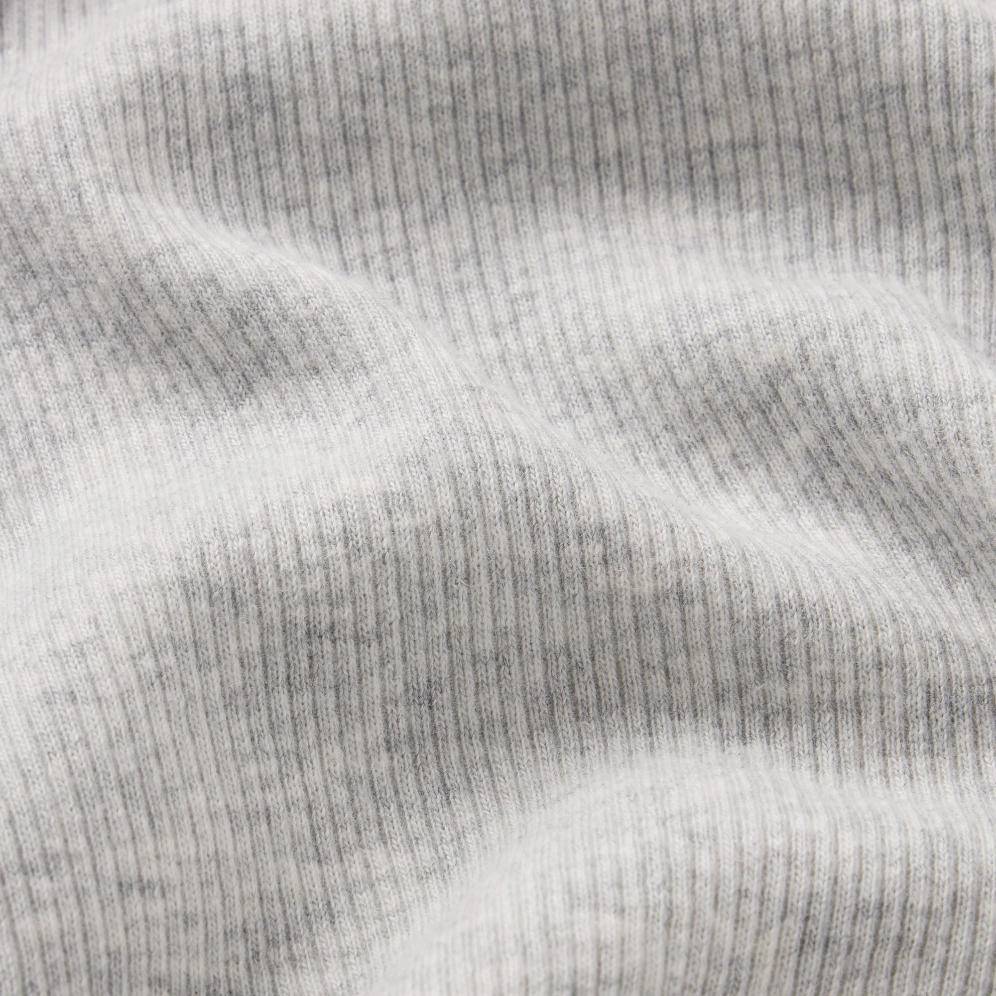 COTTON RIB FOLDOVER MINI SKIRT | LIGHT HEATHER GREY & LAYS FLAT ON A WHITE BACKGROUND | FLT