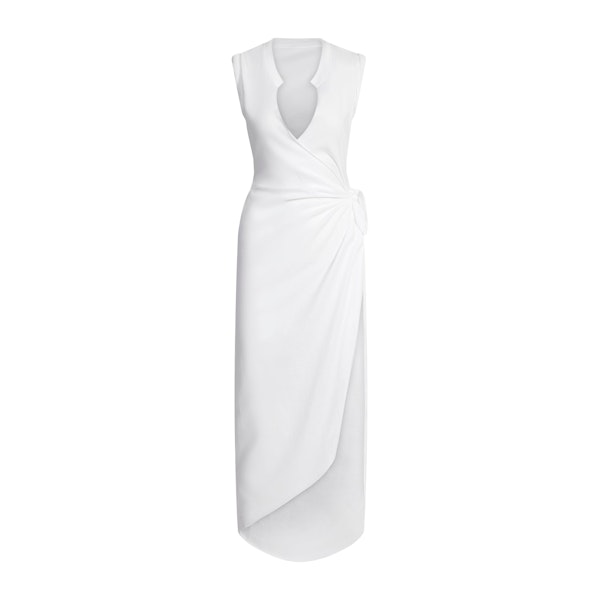 COTTON COVER UPS TIE DRESS | SNOW | FLT