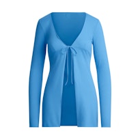 COTTON COVER-UPS TIE FRONT TOP