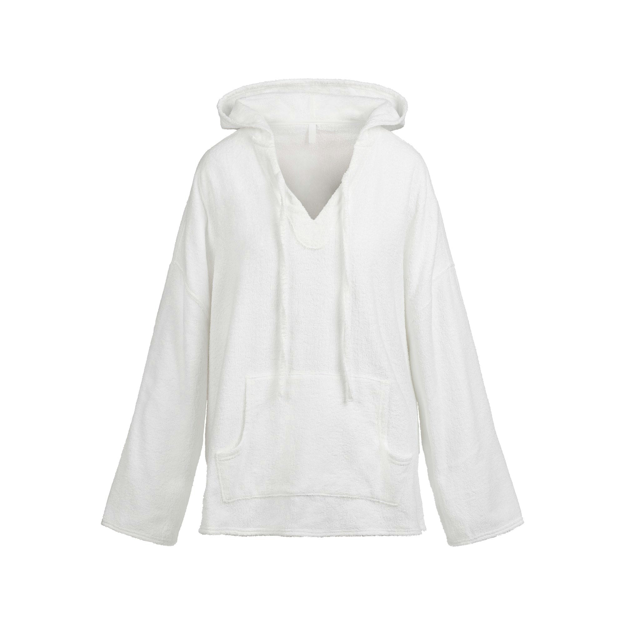 TERRY COVER UPS OVERSIZED HOODIE | SNOW FLAT ON A WHITE BACKGROUND | FLT
