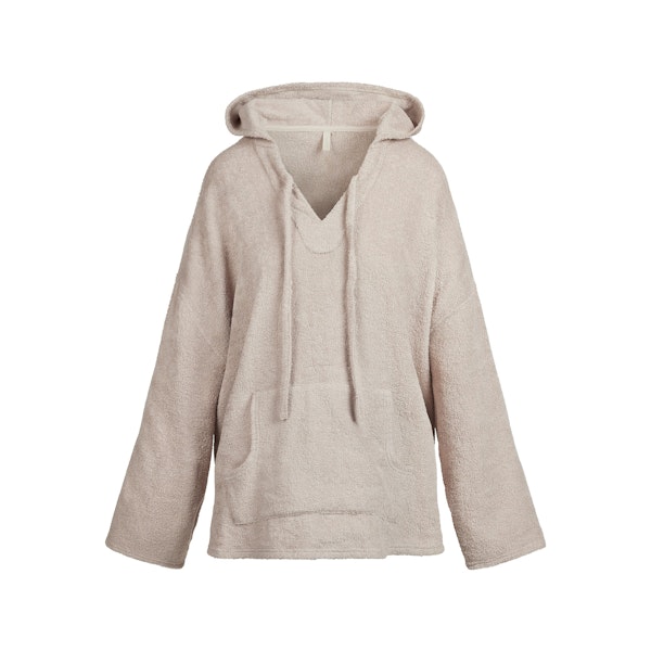 TERRY COVER UPS OVERSIZED HOODIE | STONE FLAT ON A WHITE BACKGROUND | FLT