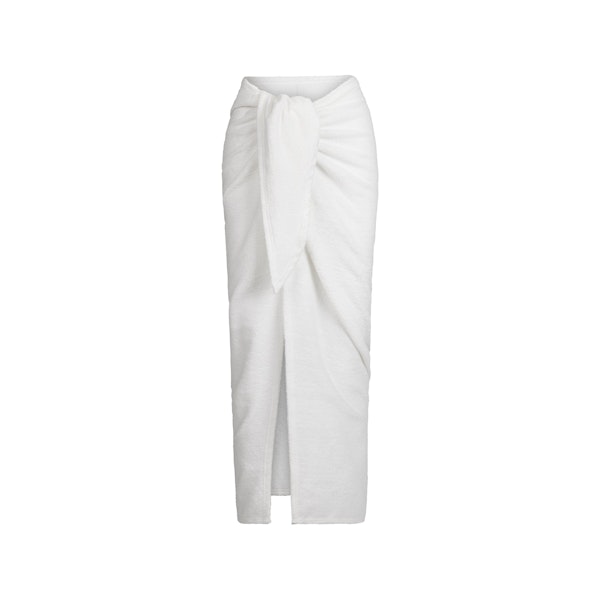 TERRY COVER UPS SARONG | SNOW FLAT ON A WHITE BACKGROUND | FLT