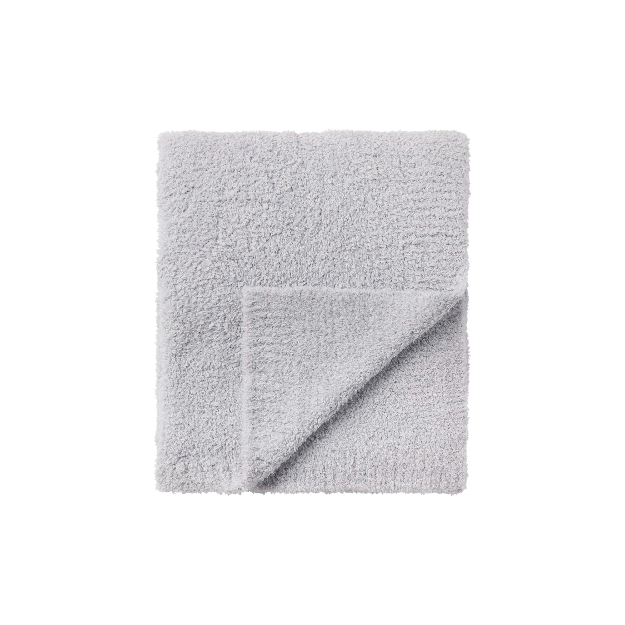 COZY KNIT BLANKET | ZEN BLUE FLAT ON A WHITE BACKGROUND | FLT