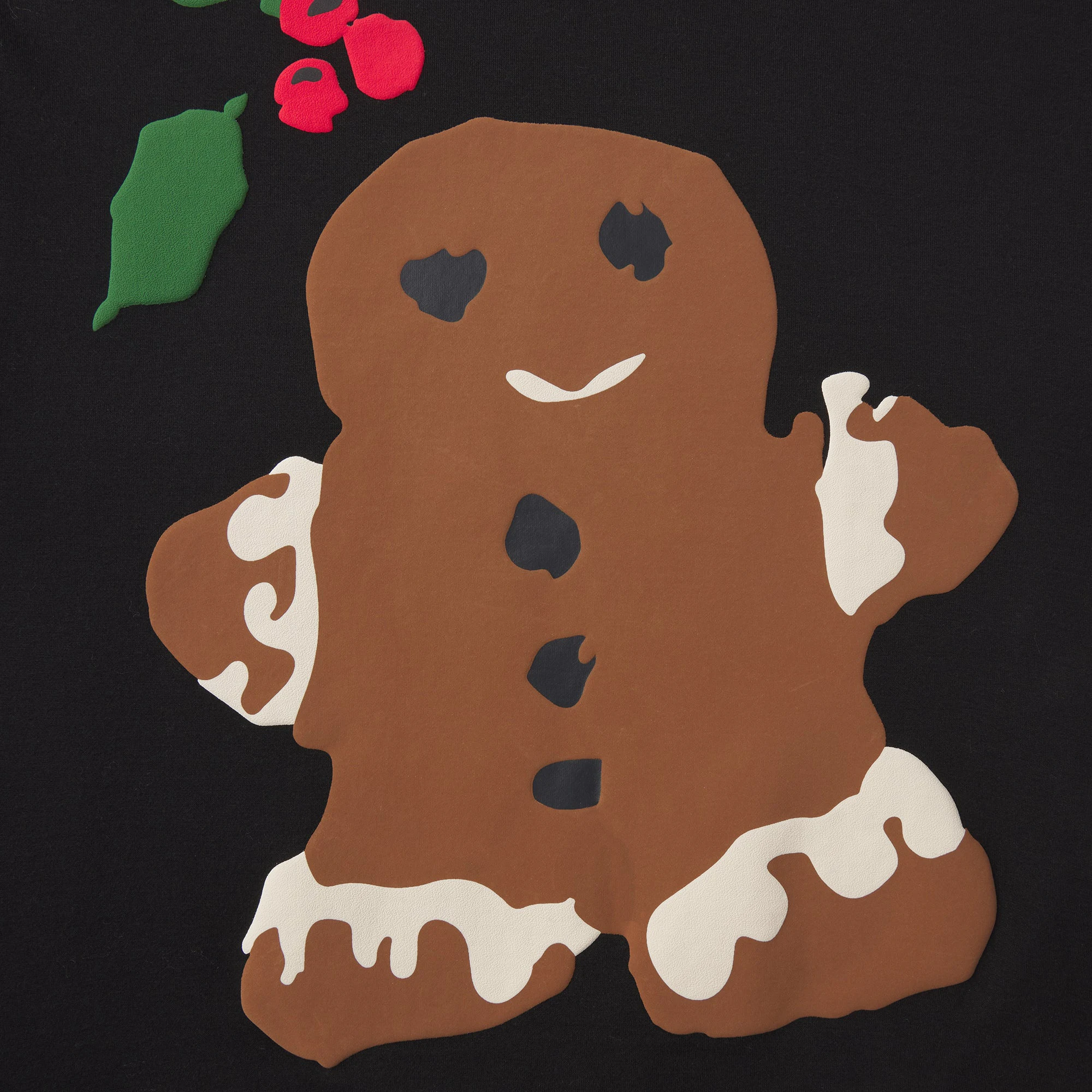 CACTUS PLANT FLEA MARKET X SKIMS COTTON FLEECE HOODIE | ONYX GINGERBREAD PRINT ADDITIONAL FABRIC DETAILS | about this fabric