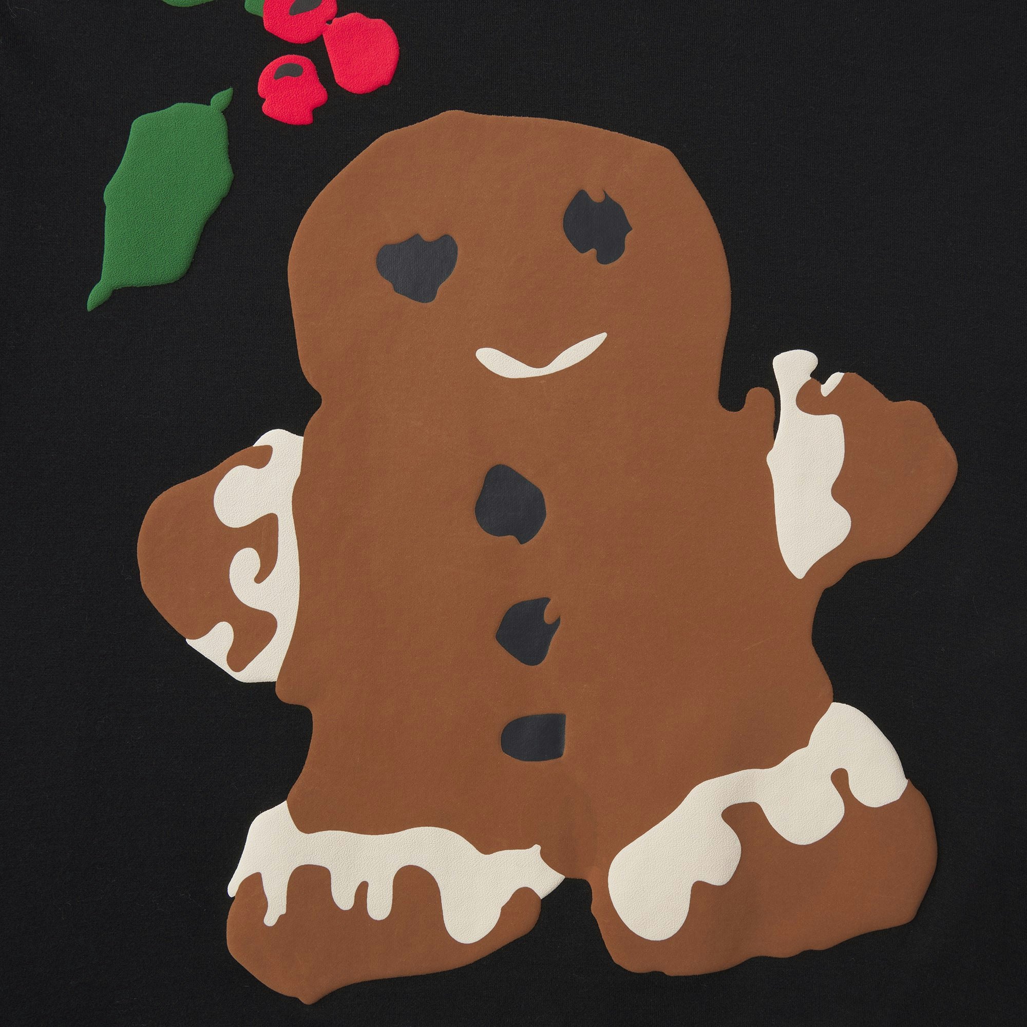 CACTUS PLANT FLEA MARKET X SKIMS COTTON FLEECE HOODIE | ONYX GINGERBREAD PRINT ADDITIONAL FABRIC DETAILS | about this fabric