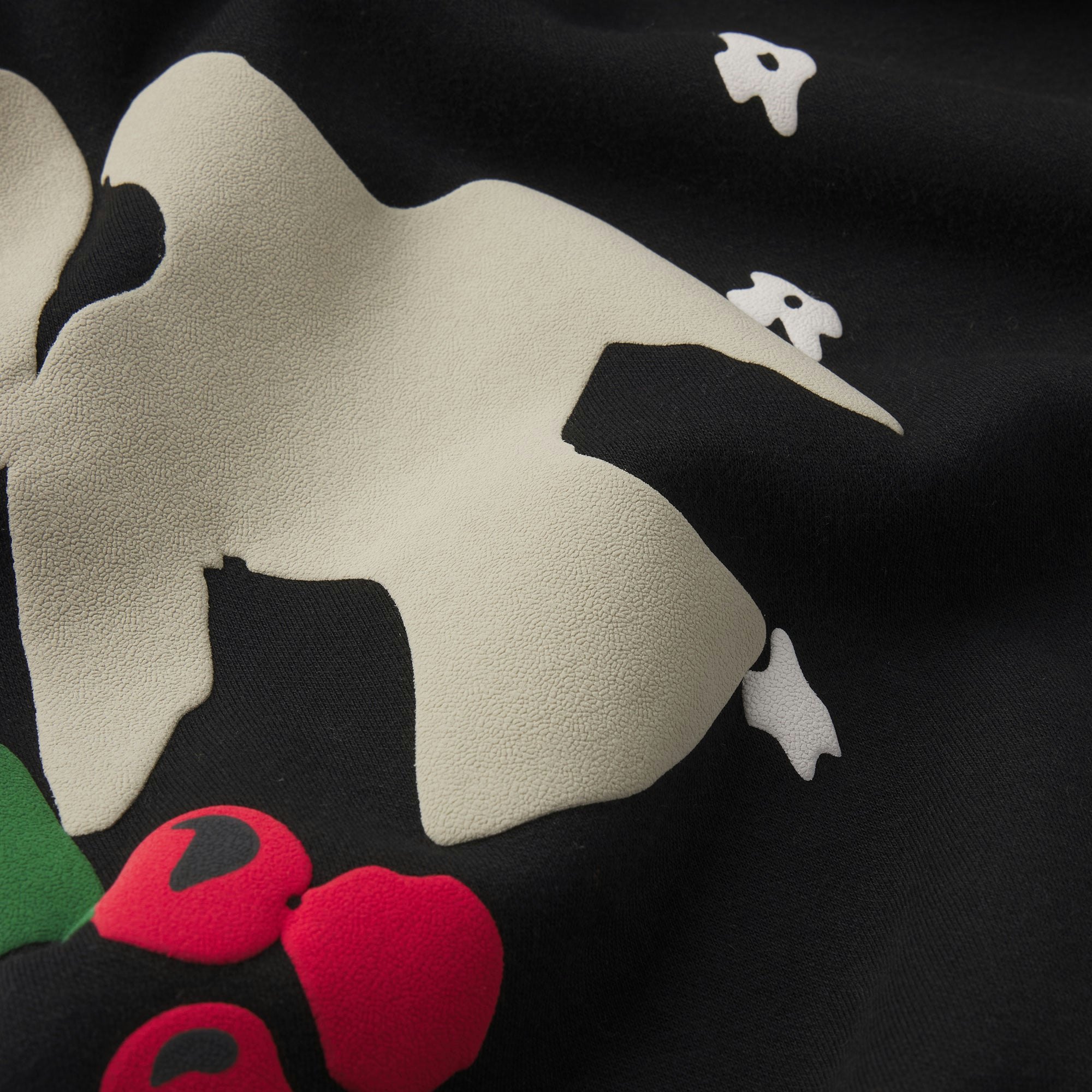 CACTUS PLANT FLEA MARKET X SKIMS HEAVYWEIGHT FLEECE MENS JOGGER | ONYX DOVE PRINT ADDITIONAL FABRIC DETAILS