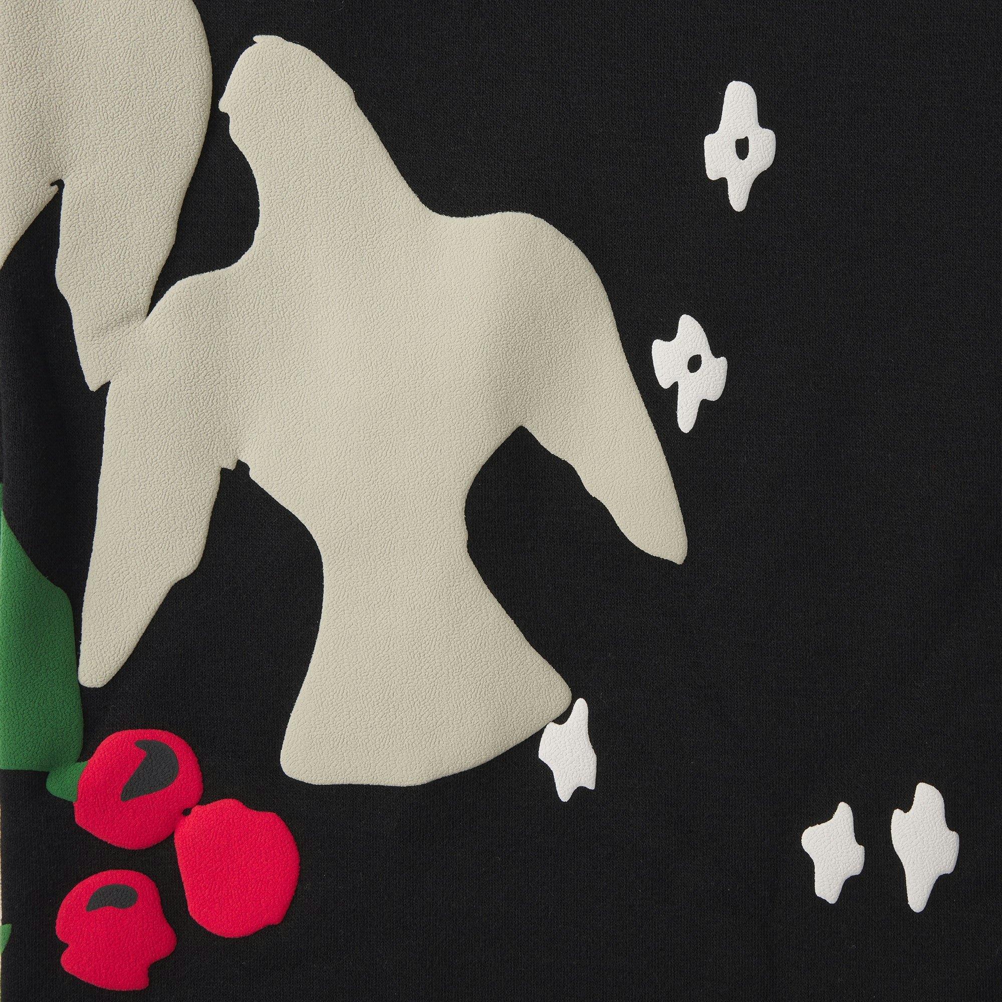 CACTUS PLANT FLEA MARKET X SKIMS HEAVYWEIGHT FLEECE MENS JOGGER | ONYX DOVE PRINT ADDITIONAL FABRIC DETAILS