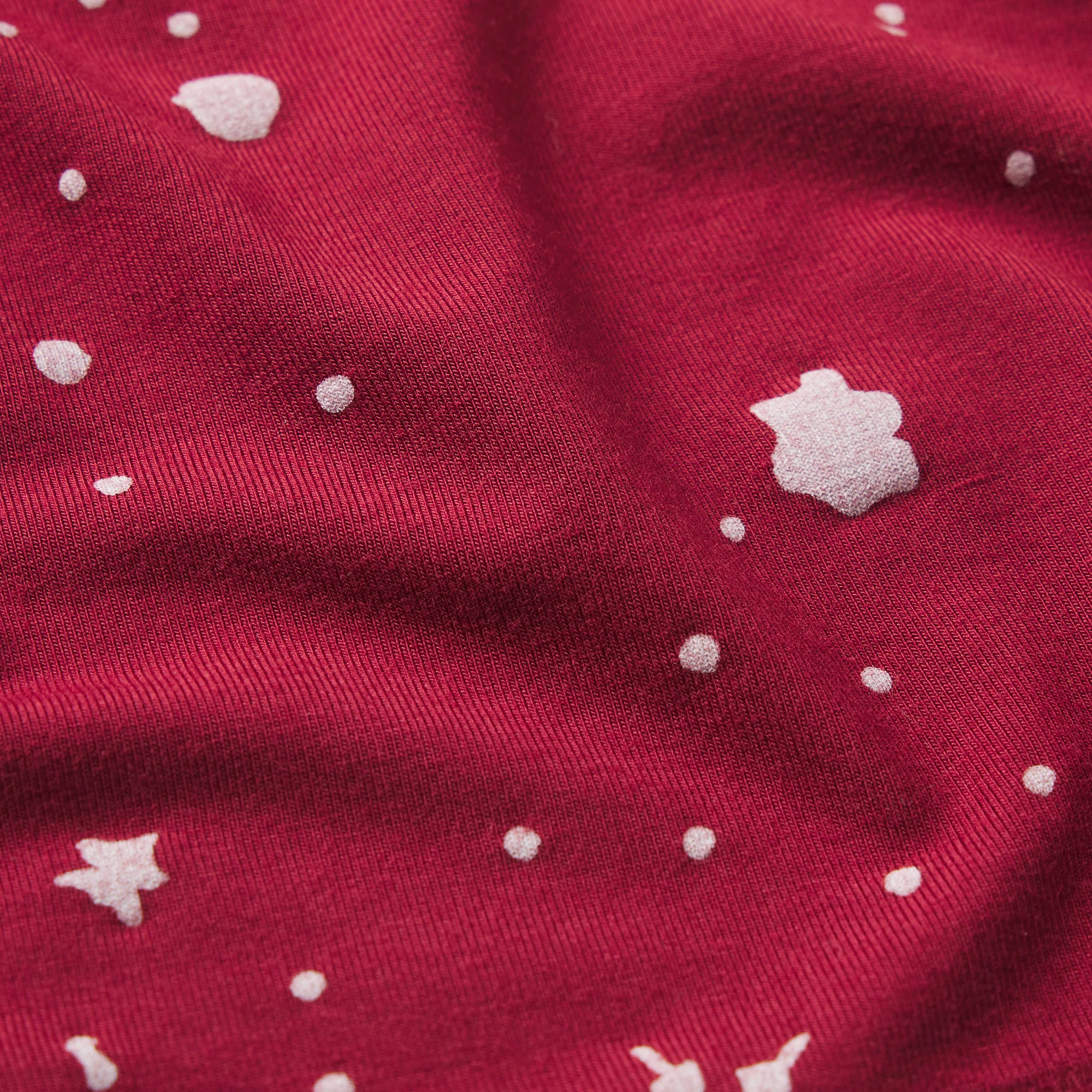 CACTUS PLANT FLEA MARKET X SKIMS SKIMS SLEEP LACE TANK AND FLANNEL SHORT SET | MERLOT UNWRAP ME SNOW PRINT ADDITIONAL FABRIC DETAILS