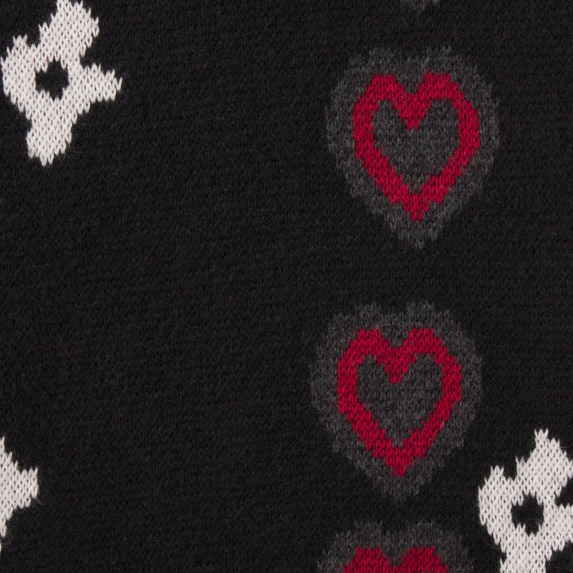 CACTUS PLANT FLEA MARKET X SKIMS COTTON KNIT MENS INTARSIA SHORT | ONYX TEDDY BEAR SNOW PRINT ADDITIONAL FABRIC DETAILS