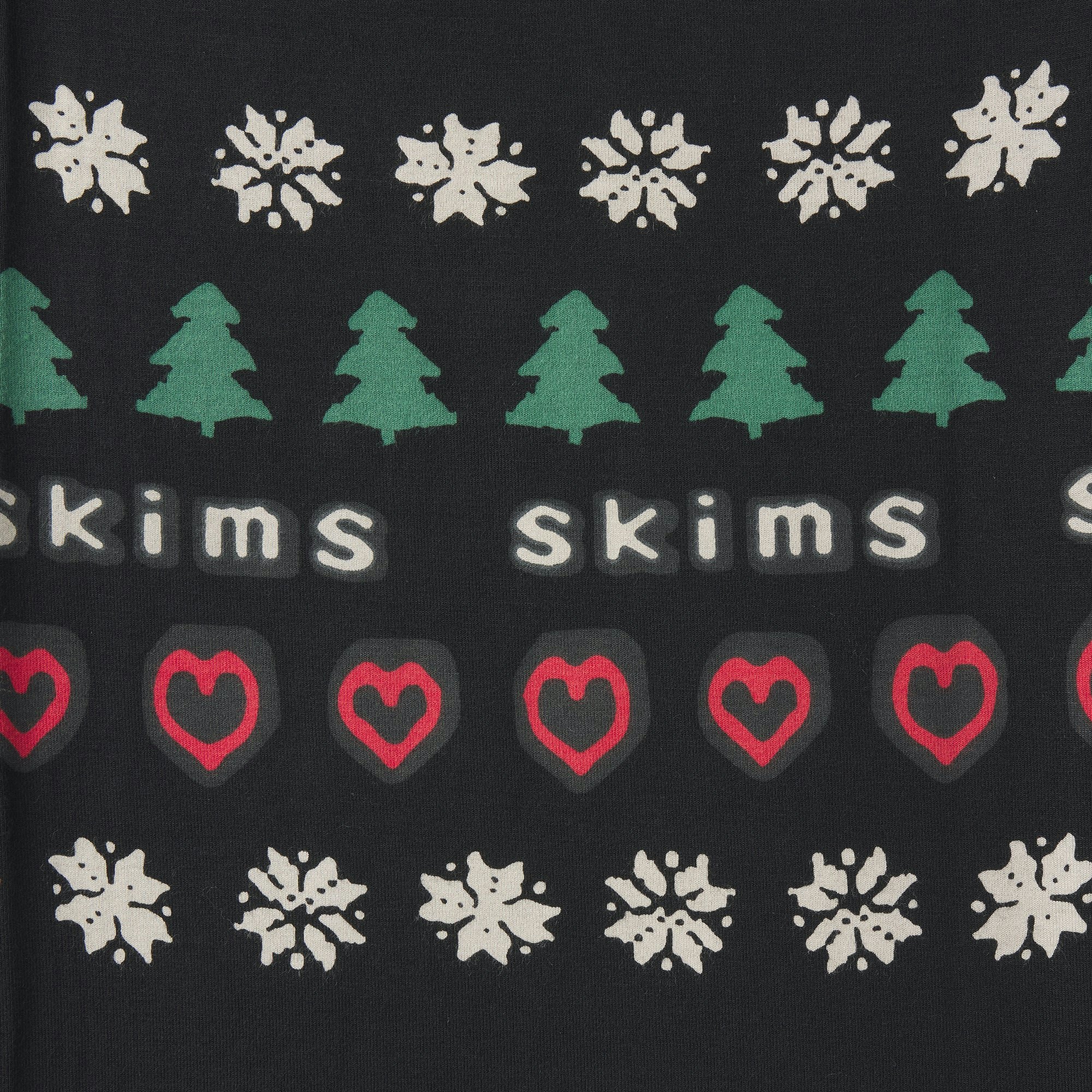 CACTUS PLANT FLEA MARKET X SKIMS JERSEY SLEEP MENS SET | ONYX PINE FAIR ISLE ADDITIONAL FABRIC DETAILS