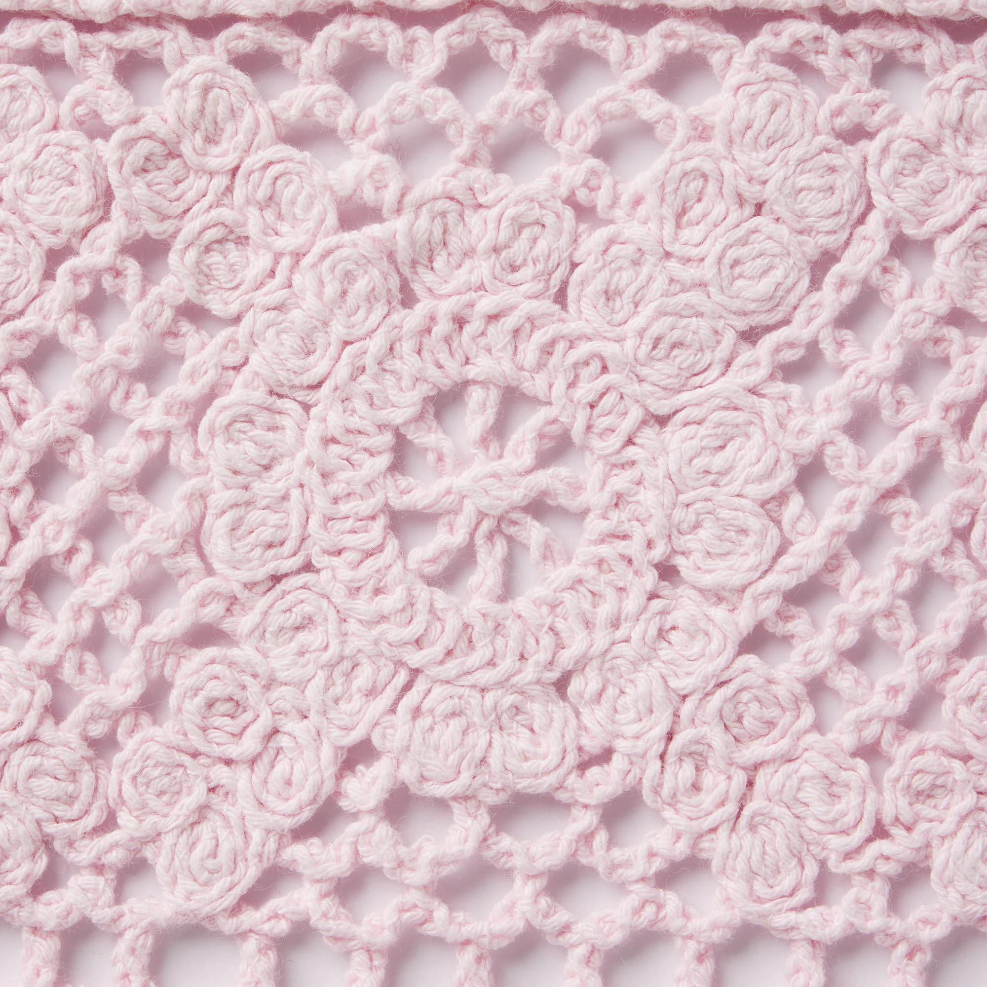 CROCHET COVER-UPS CROPPED CARDIGAN | CHERRY BLOSSOM ADDITIONAL FABRIC DETAILS