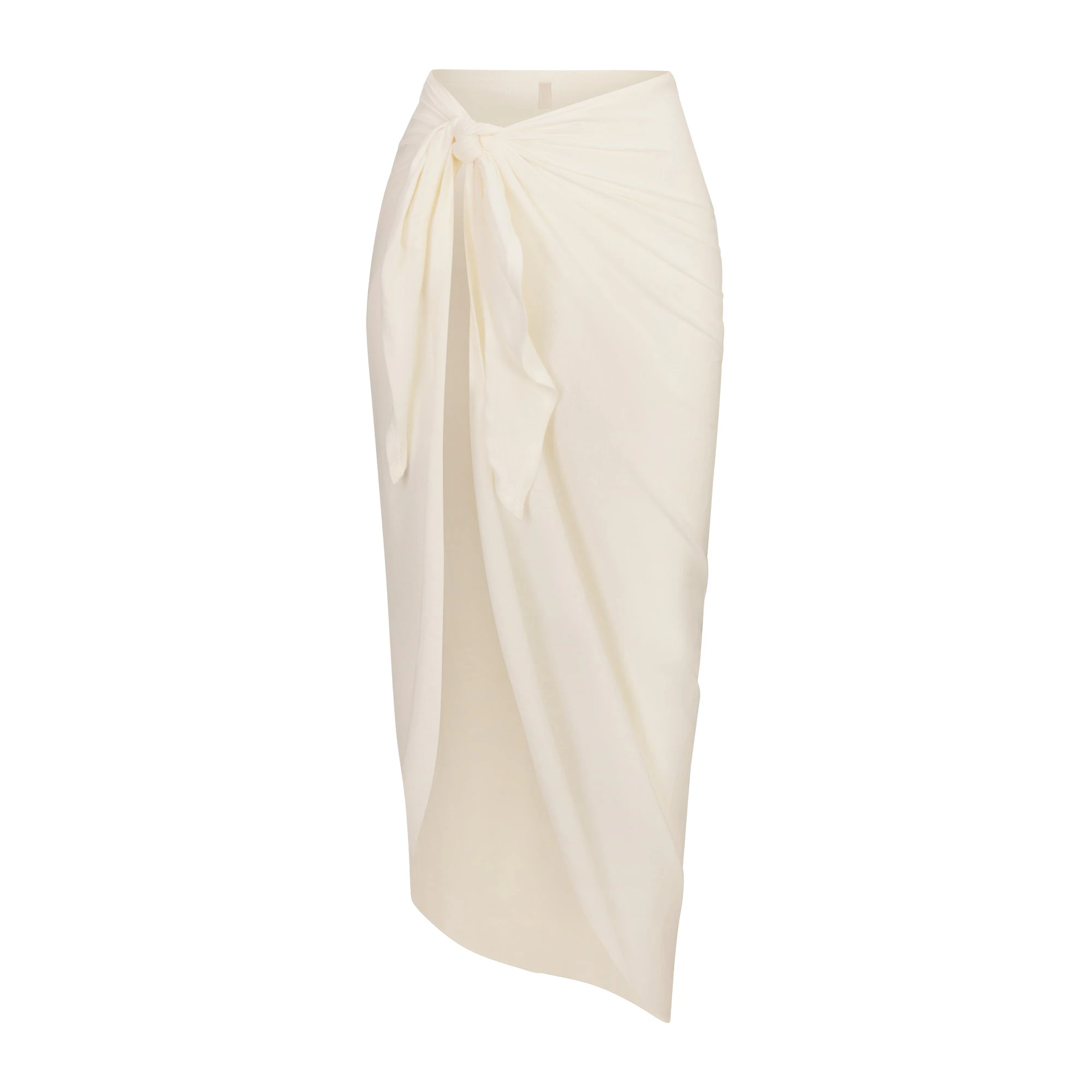 COTTON JERSEY COVER-UPS TIE SARONG | EGRET LAYS FLAT ON A WHITE BACKGROUND | FLT
