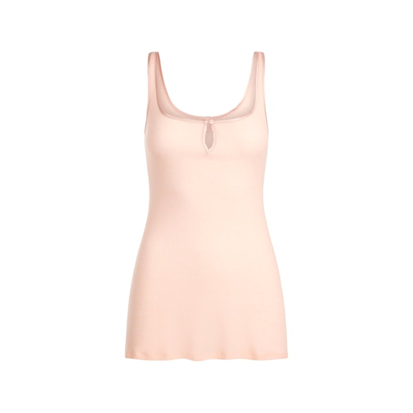 SHEER COTTON LACE MINI SLIP DRESS | VILLA FLAT ON A WHITE BACKGROUND | FLT