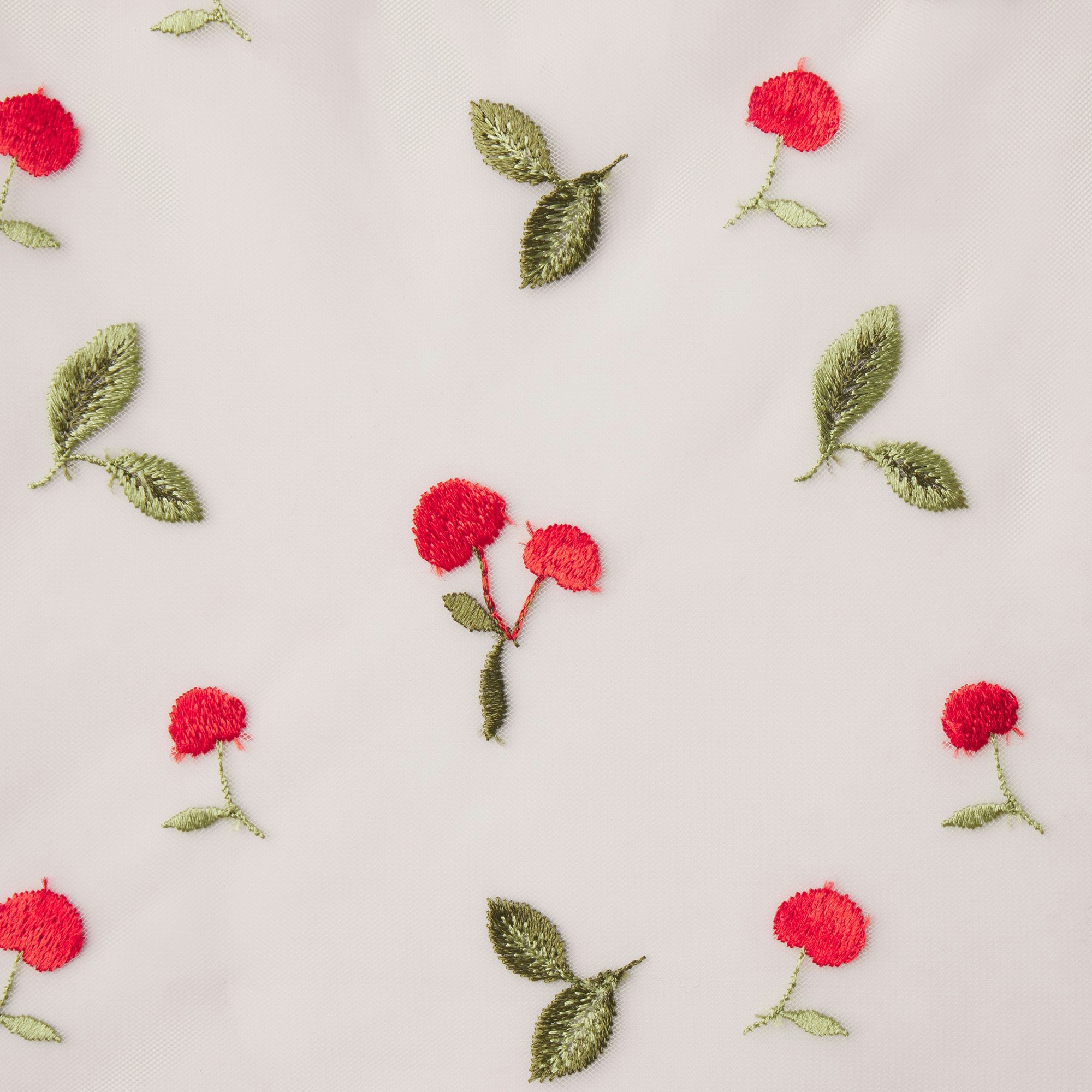 EMBROIDERED TULLE SKIMPY BRA | PRIMROSE CHERRY TULLE ADDITIONAL FABRIC DETAILS