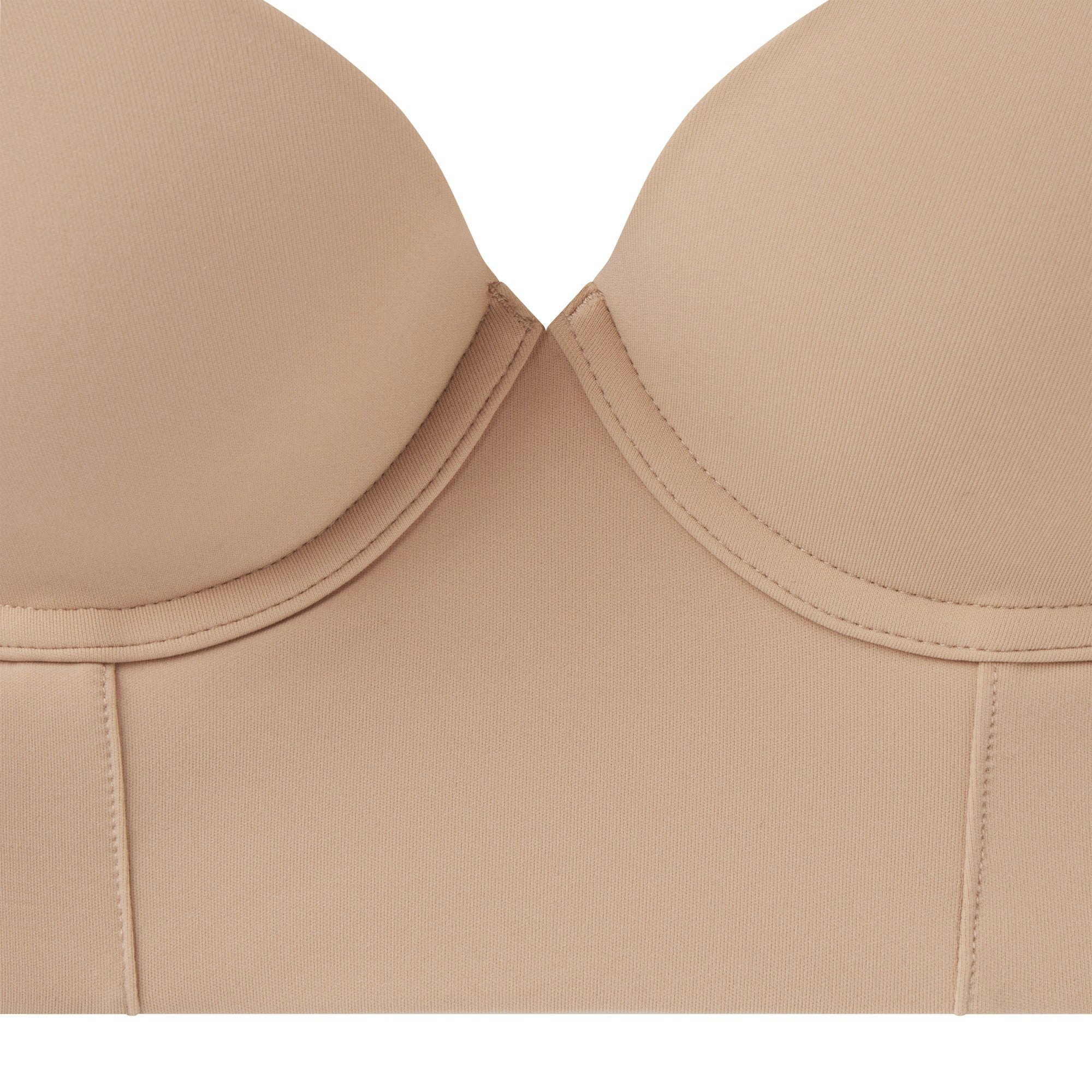 FITS EVERYBODY LOW BACK LONGLINE BRA | CLAY ADDITIONAL FABRIC DETAILS