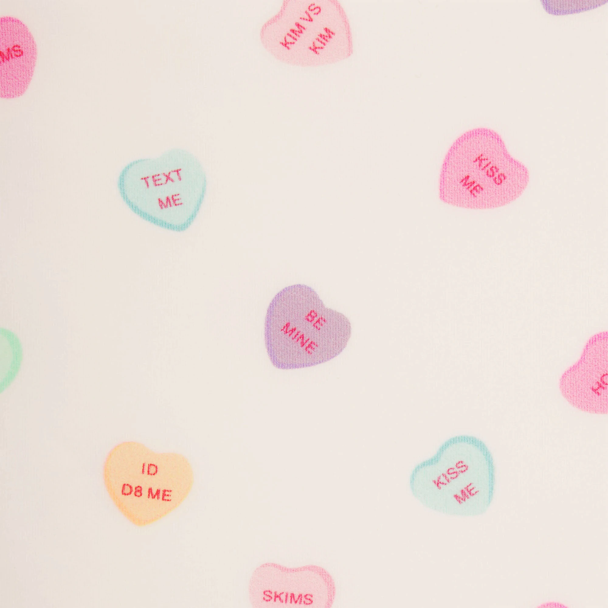 FITS EVERYBODY LACE DIPPED THONG | MARBLE CANDY HEART PRINT ADDITIONAL FABRIC DETAILS | about this fabric 