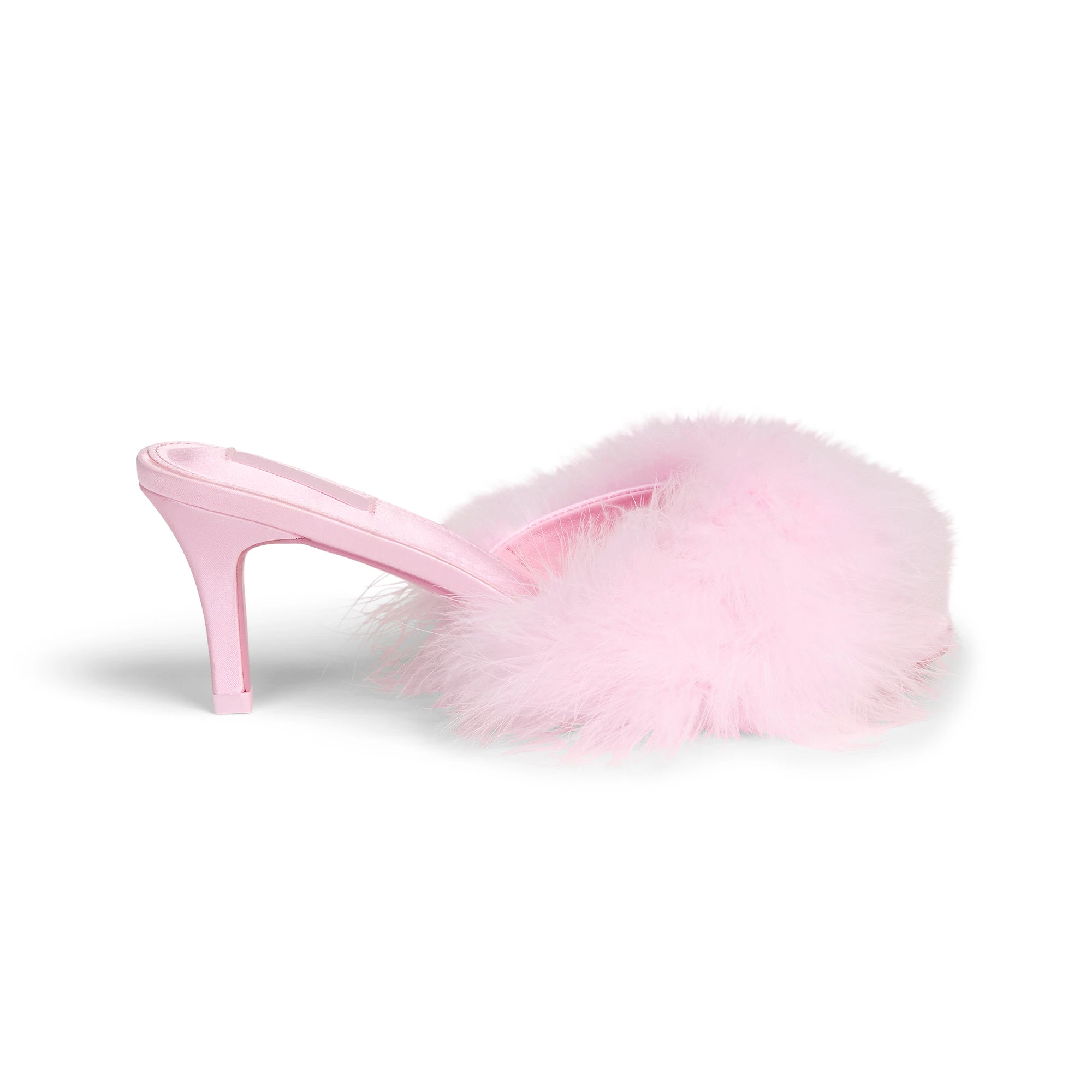 FEATHER KITTEN HEEL | CHERRY BLOSSOM FLAT ON A WHITE BACKGROUND | FLT