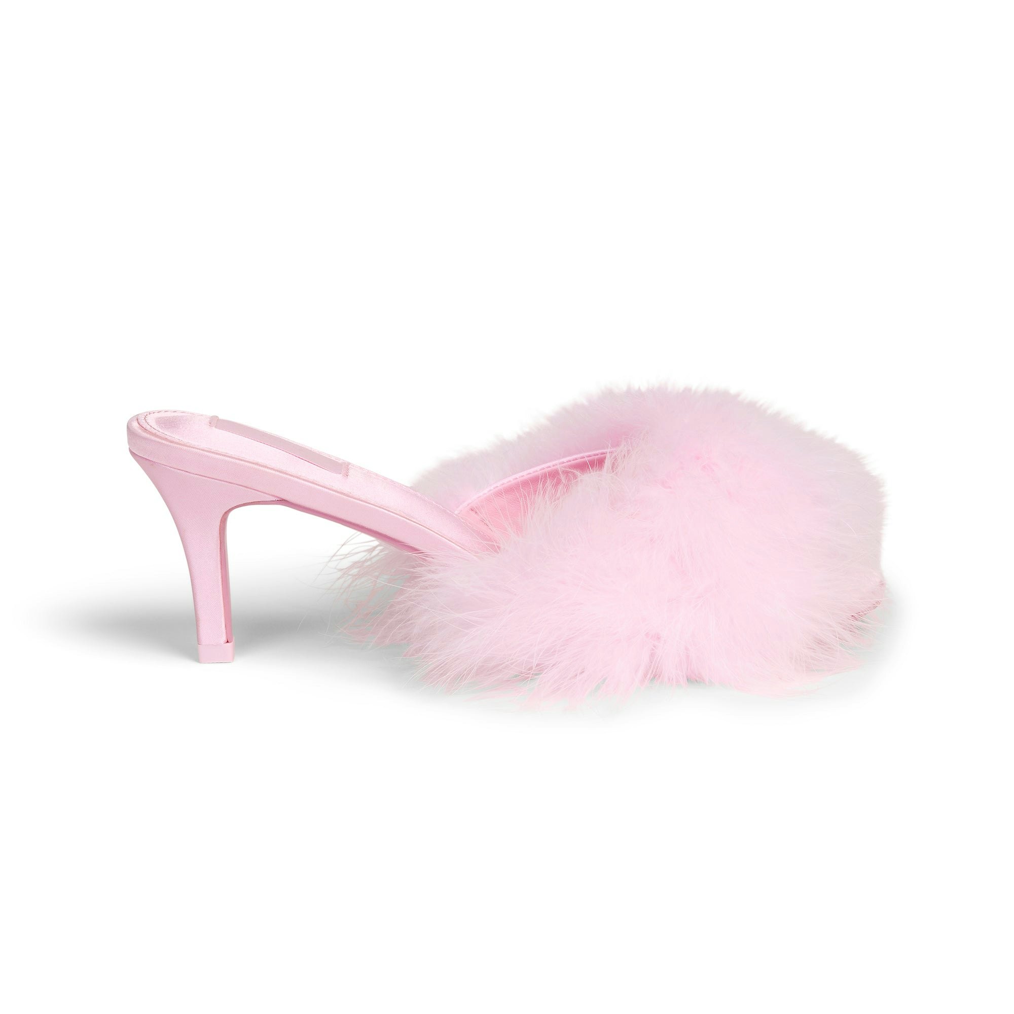 FEATHER KITTEN HEEL | CHERRY BLOSSOM FLAT ON A WHITE BACKGROUND | FLT