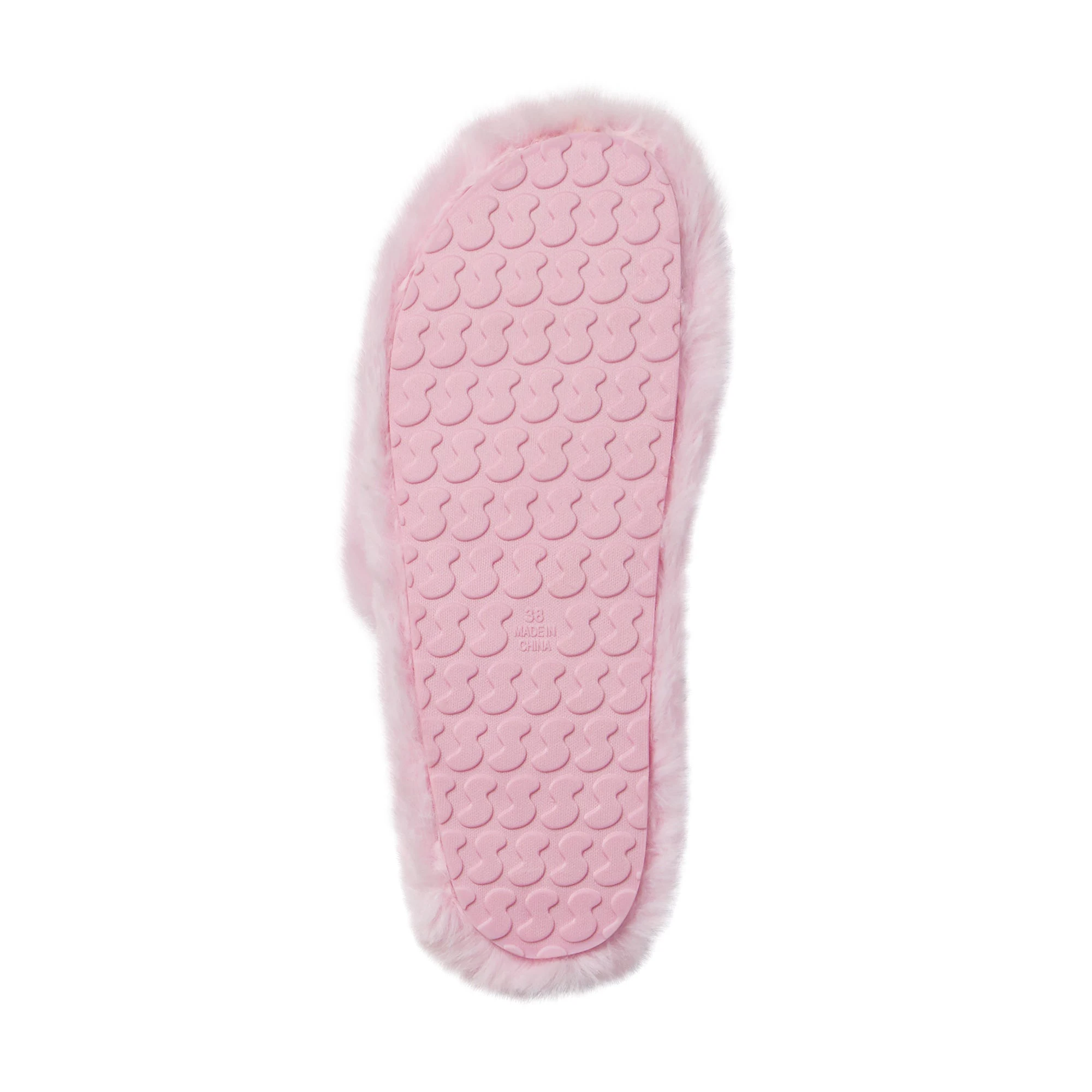 GETTING READY ACCESSORIES PLUSH SLIPPER | CHERRY BLOSSOM FLAT ON A WHITE BACKGROUND | FLT