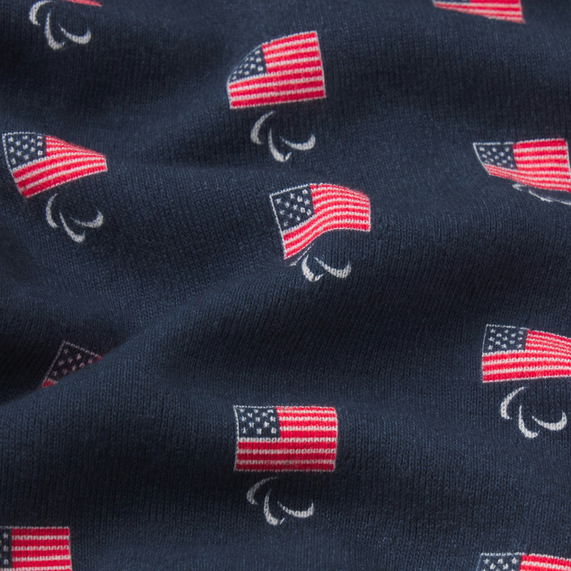 SKIMS FOR TEAM USA HEAVY POINTELLE PARALYMPIC PANT | NAVYON A MODEL FRONT VIEW @ | FOCUS: 0.0, 1.0, 0.9