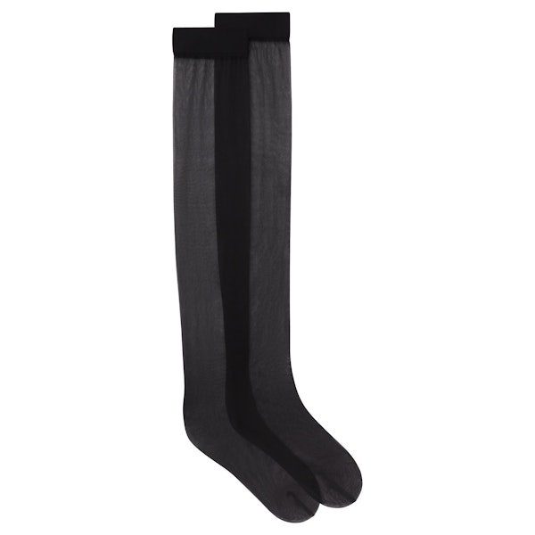 HOSIERY KNEE HIGH SOCK | ONYX FLAT ON A WHITE BACKGROUND | FLT