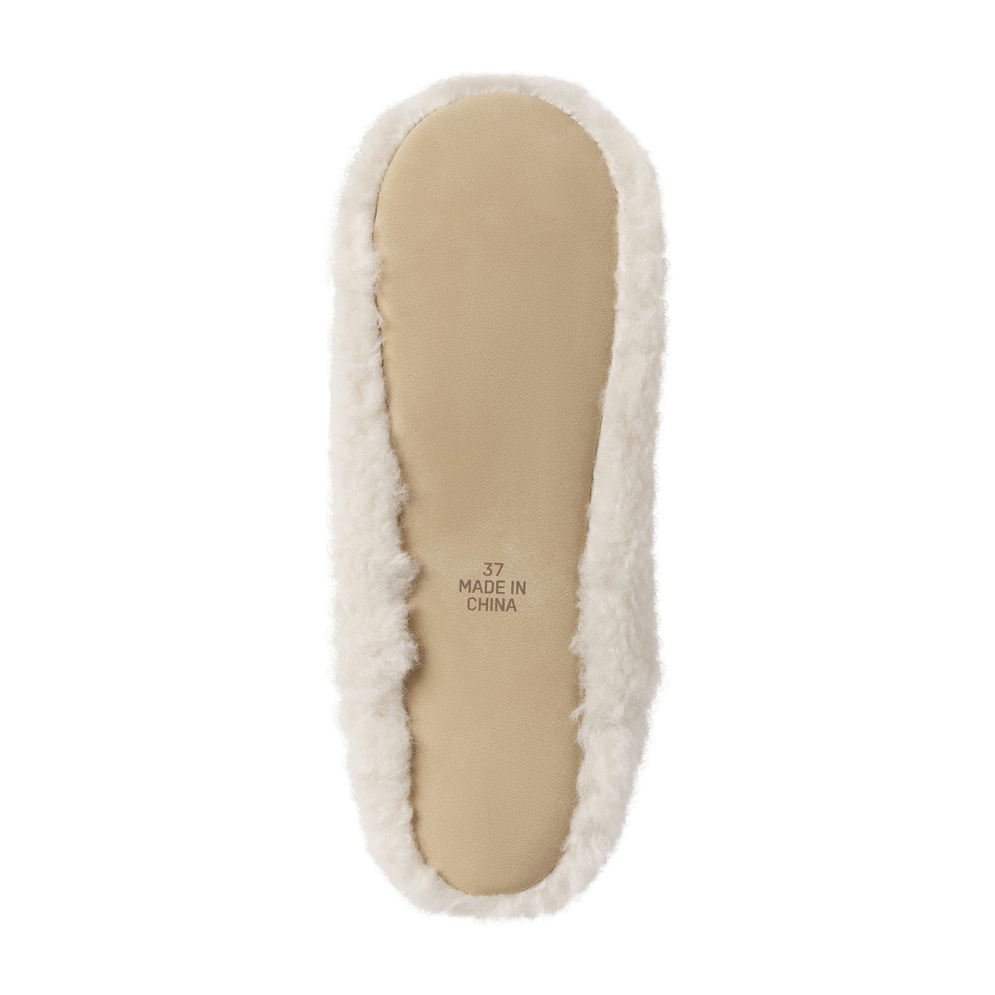 CACTUS PLANT FLEA MARKET X SKIMS SHERPA SLIPPER | MARBLE TEDDY BEAR PRINT FLAT ON A WHITE BACKGROUND