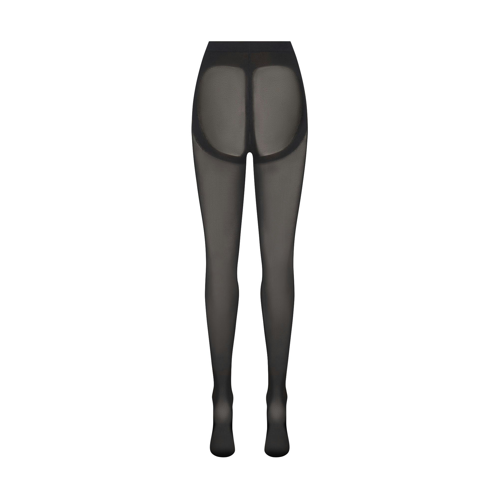 HOSIERY SHAPING BUTT LIFTING TIGHTS | ONYX (HOSIERY) FLAT ON A WHITE BACKGROUND | FLT