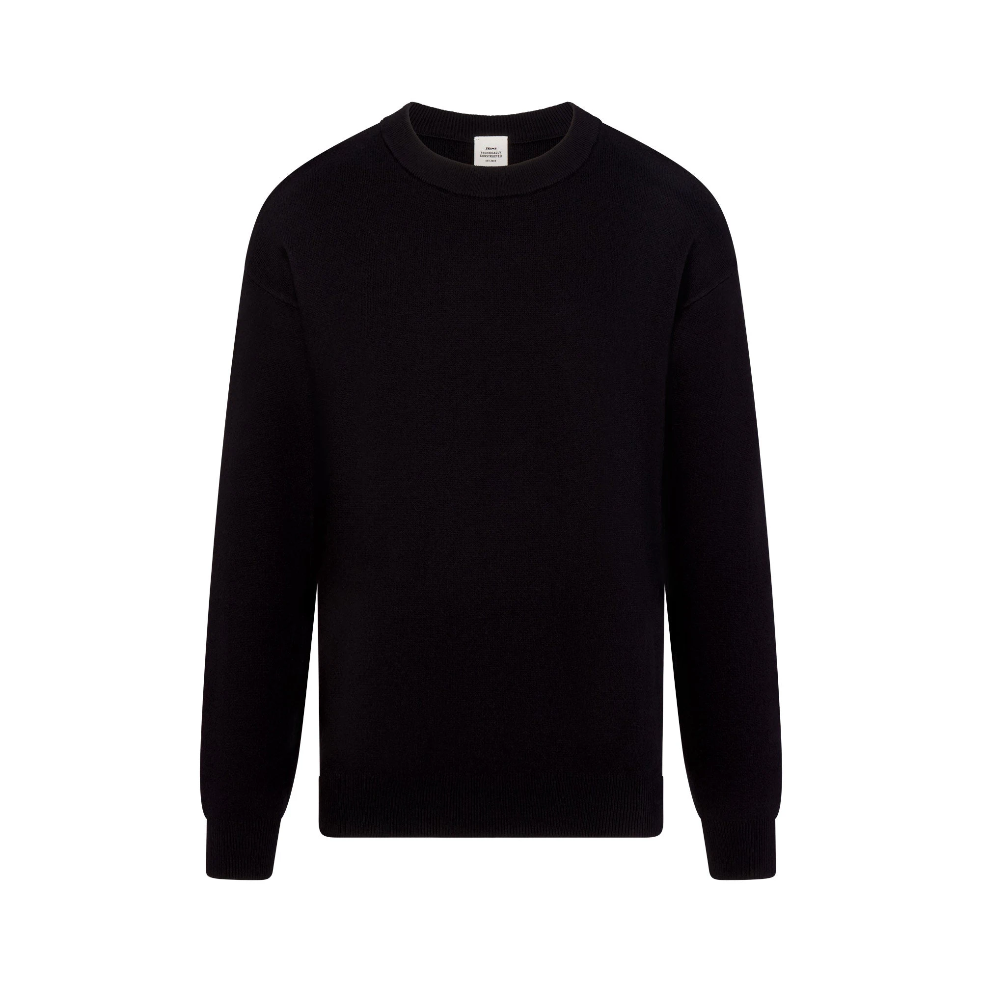 COTTON KNIT MENS SWEATER | OBSIDIAN FLAT ON A WHITE BACKGROUND | FLT
